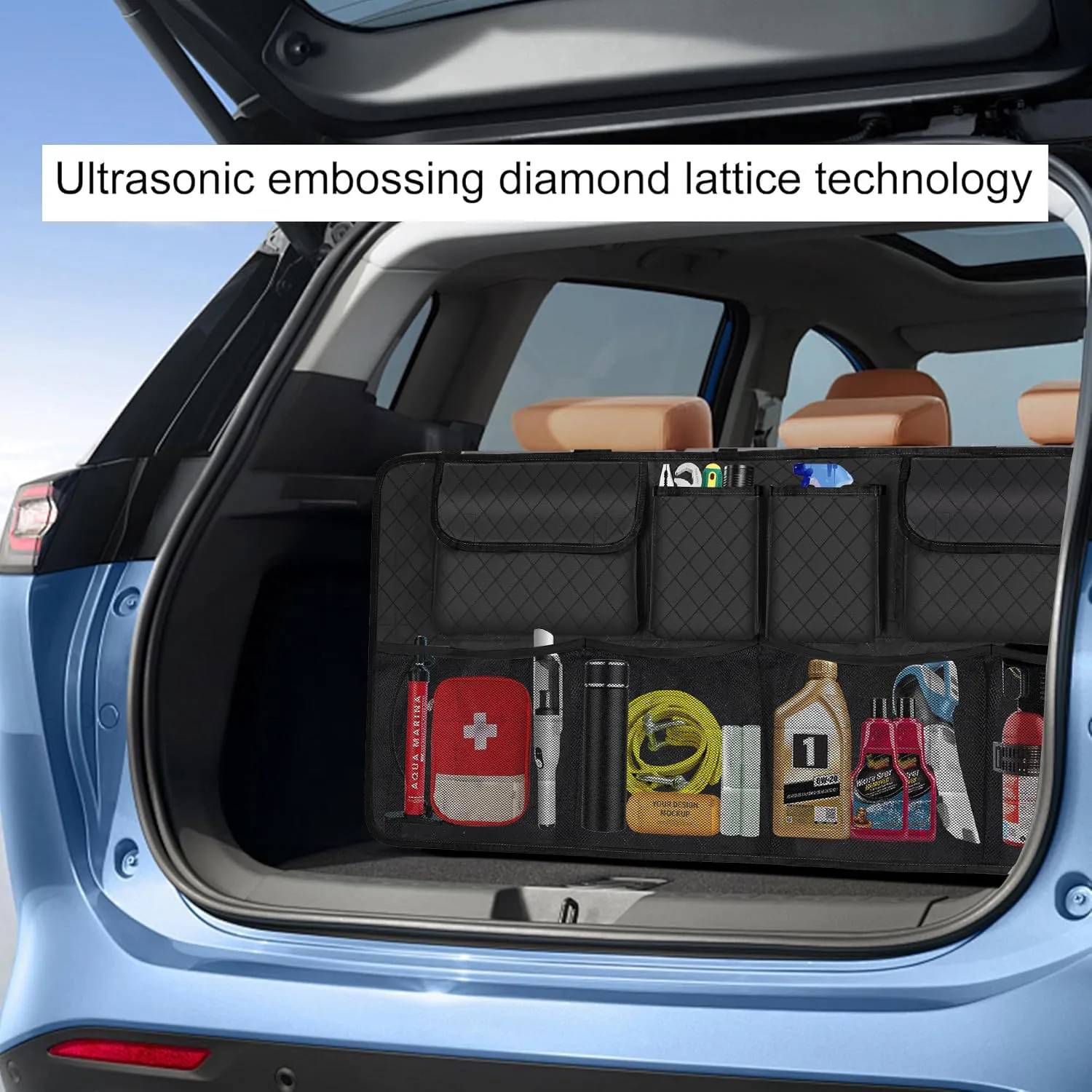 In-Depth Review: best car organizer trunk - Car Trunk Organizer and Storage, Large Capacity Backseat Hanging Storage Accessories, Backseat Car Organiz 7 Car Trunk Organizer and - view 6