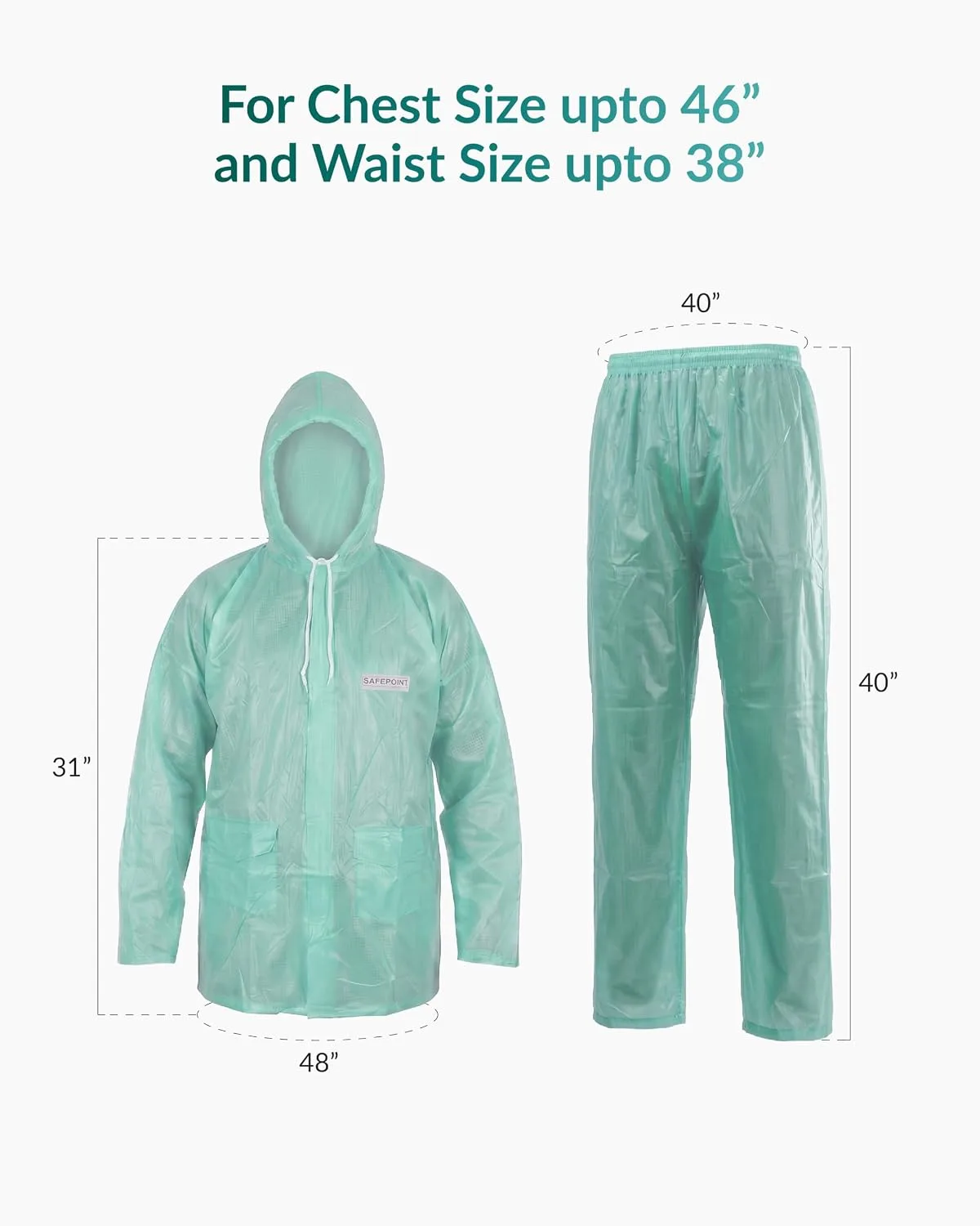 In-Depth Review: best bike rain suit - Destinio Rainsuit Jacket & Pant Set | PVC Waterproof Poncho Raincoat for Men Women | Hooded Full Body Rain 10 best bike rain suit view 8