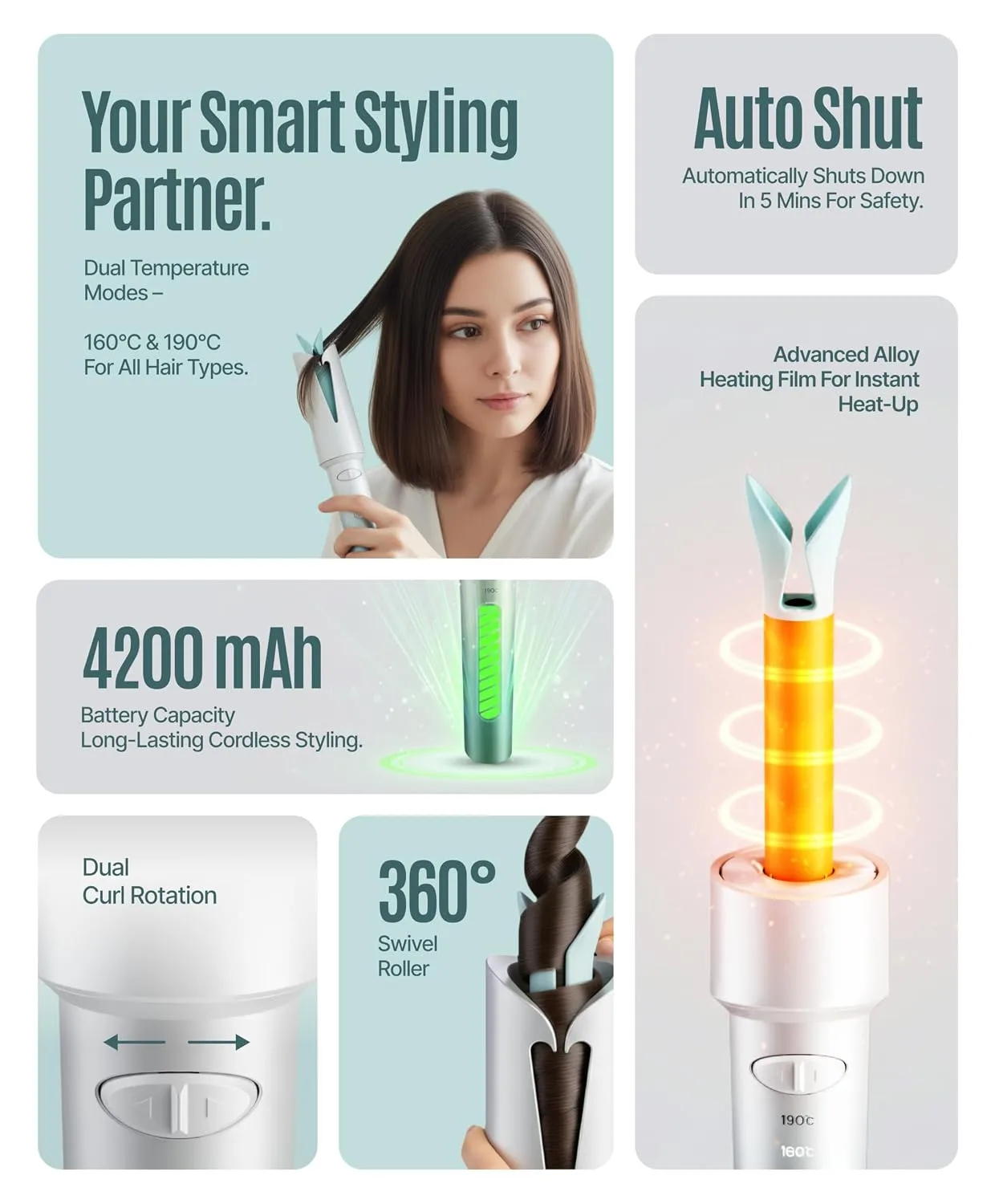 best hair curler women - Ownair Automatic Hair Curler Machin 2 Ownair Automatic Hair Curl - view 2