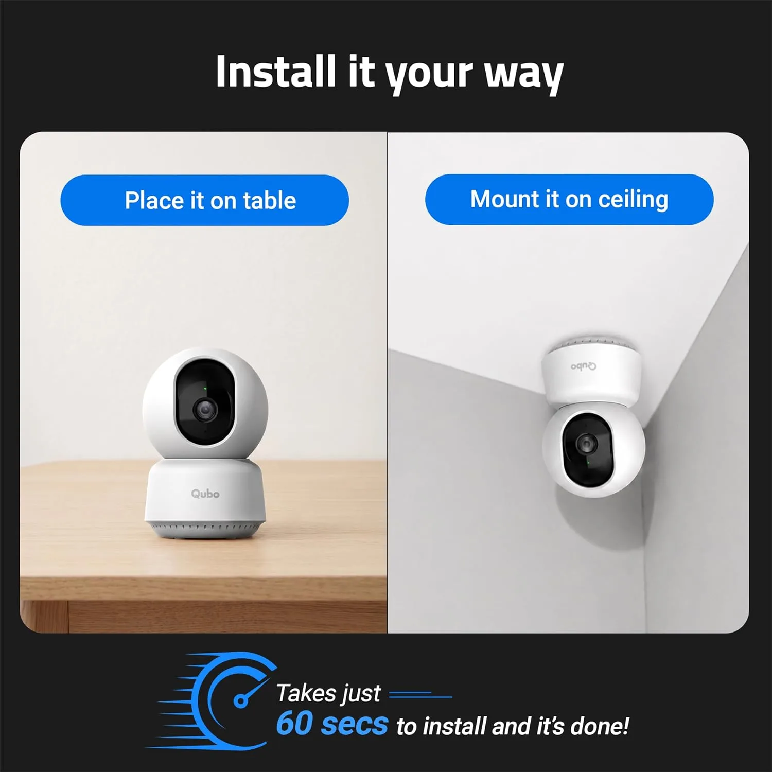 Qubo Smart Cam 360° 3MP - view 14
