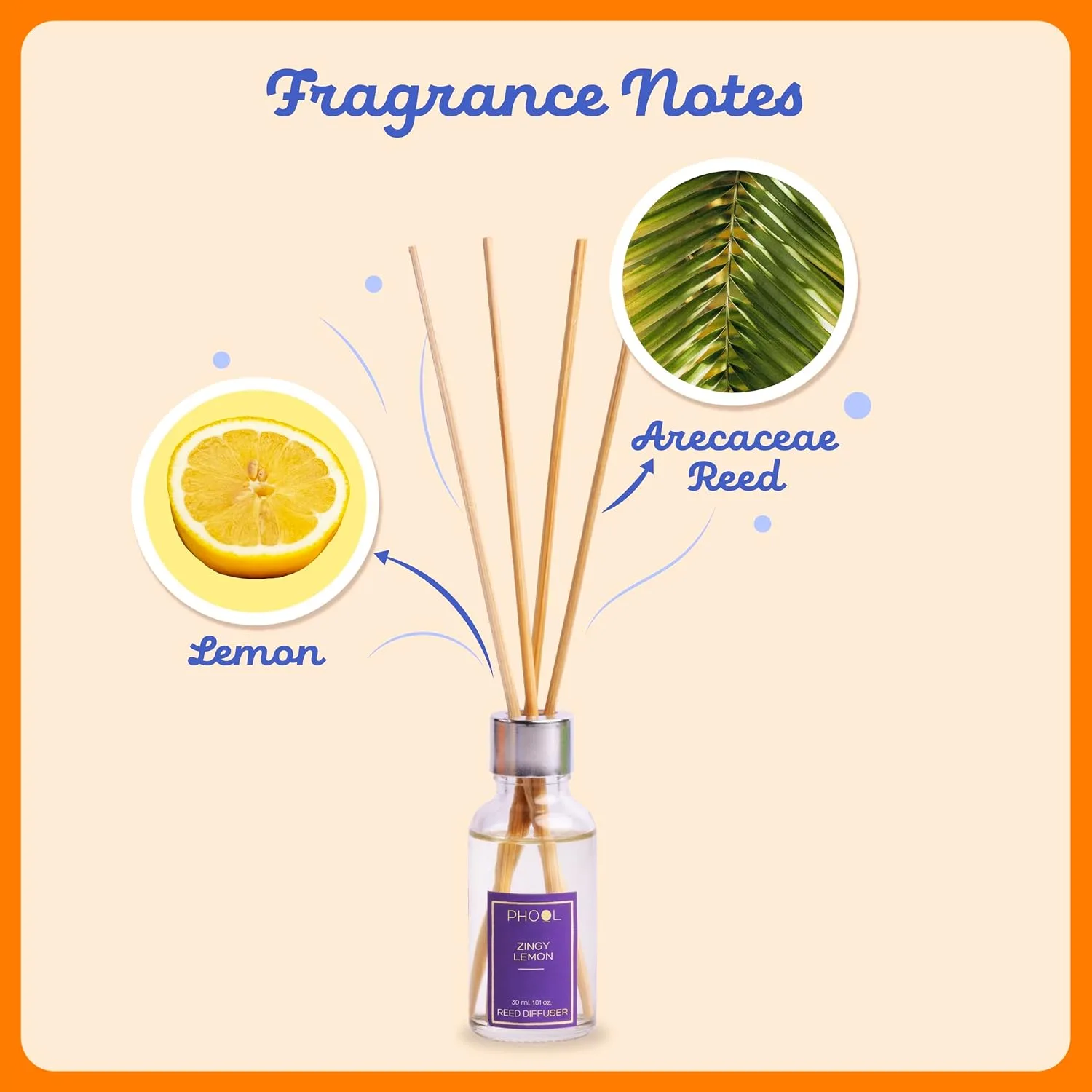 best aromatherapy diffuser - Phool Zingy Lemon Reed Diffuser 5 Phool Zingy Lemon Reed Di - view 5