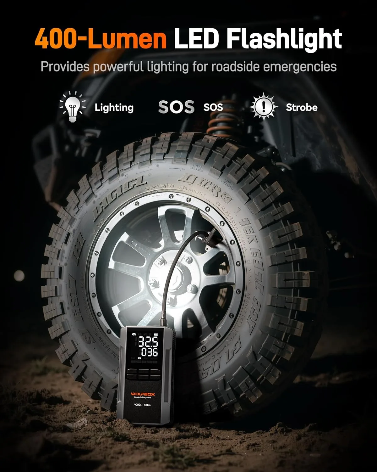 In-Depth Review: best car jump starter - WOLFBOX 4000A Car Jump Starter & 160PSI Air Pump, 24000mAh Power Bank with 65W USB-C Fast Charging, 12V 7 WOLFBOX 4000A Car Jump Star - view 6