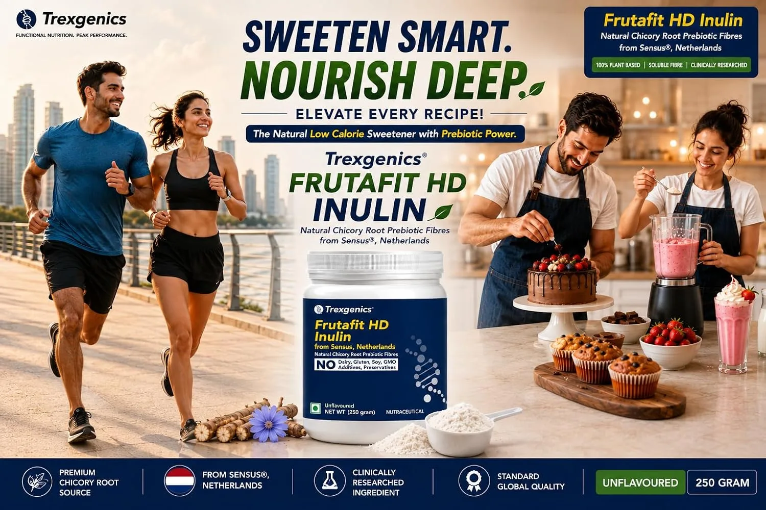In-Depth Review: best probiotic supplements - Trexgenics INULIN FRUTAFIT HD PURE POWDER From SENSUS, NETHERLANDS, Chicory root source prebiotic fibres 9 Trexgenics INULIN FRUTAFIT HD - view 8