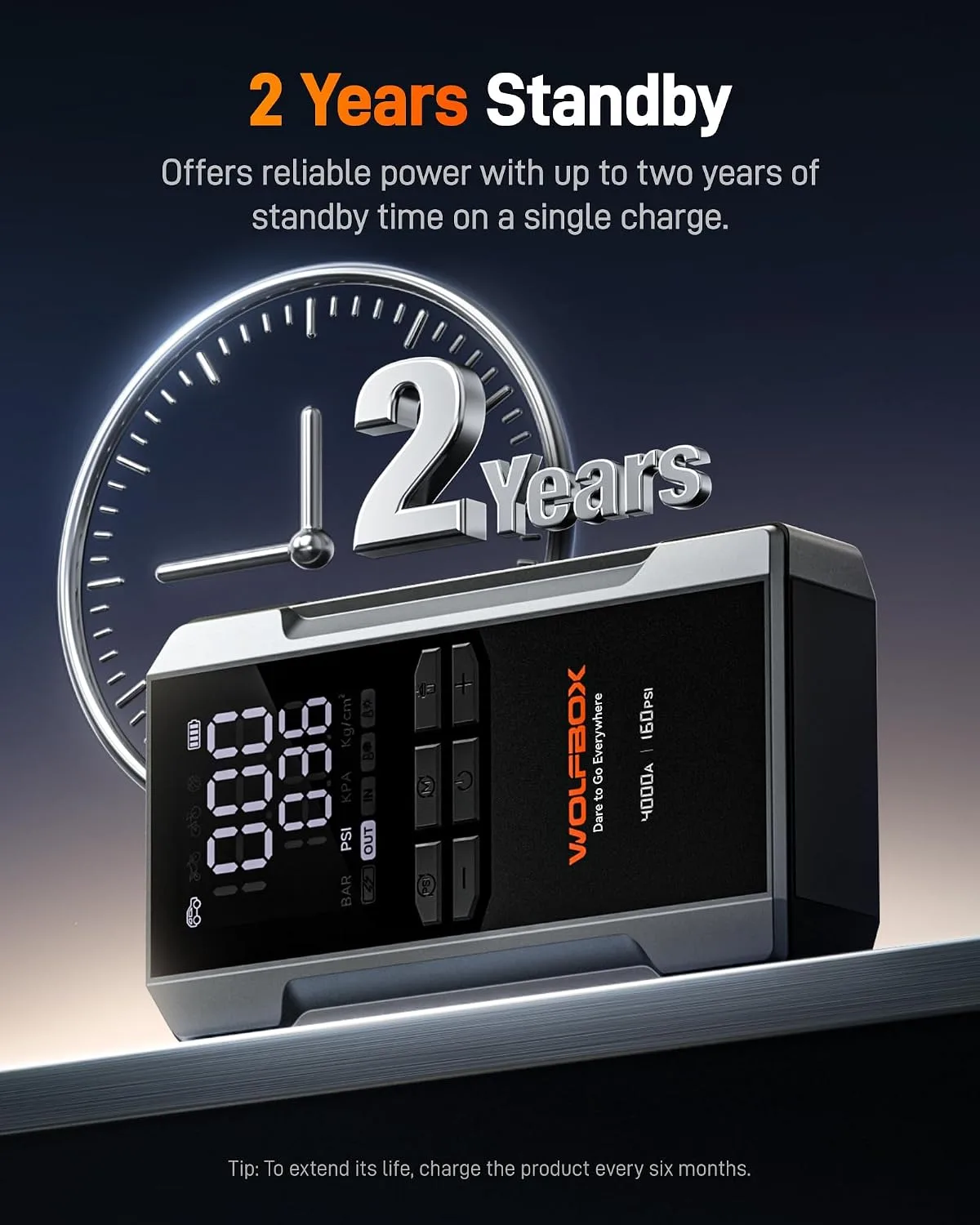 In-Depth Review: best car jump starter - WOLFBOX 4000A Car Jump Starter & 160PSI Air Pump, 24000mAh Power Bank with 65W USB-C Fast Charging, 12V 9 WOLFBOX 4000A Car Jump Star - view 8
