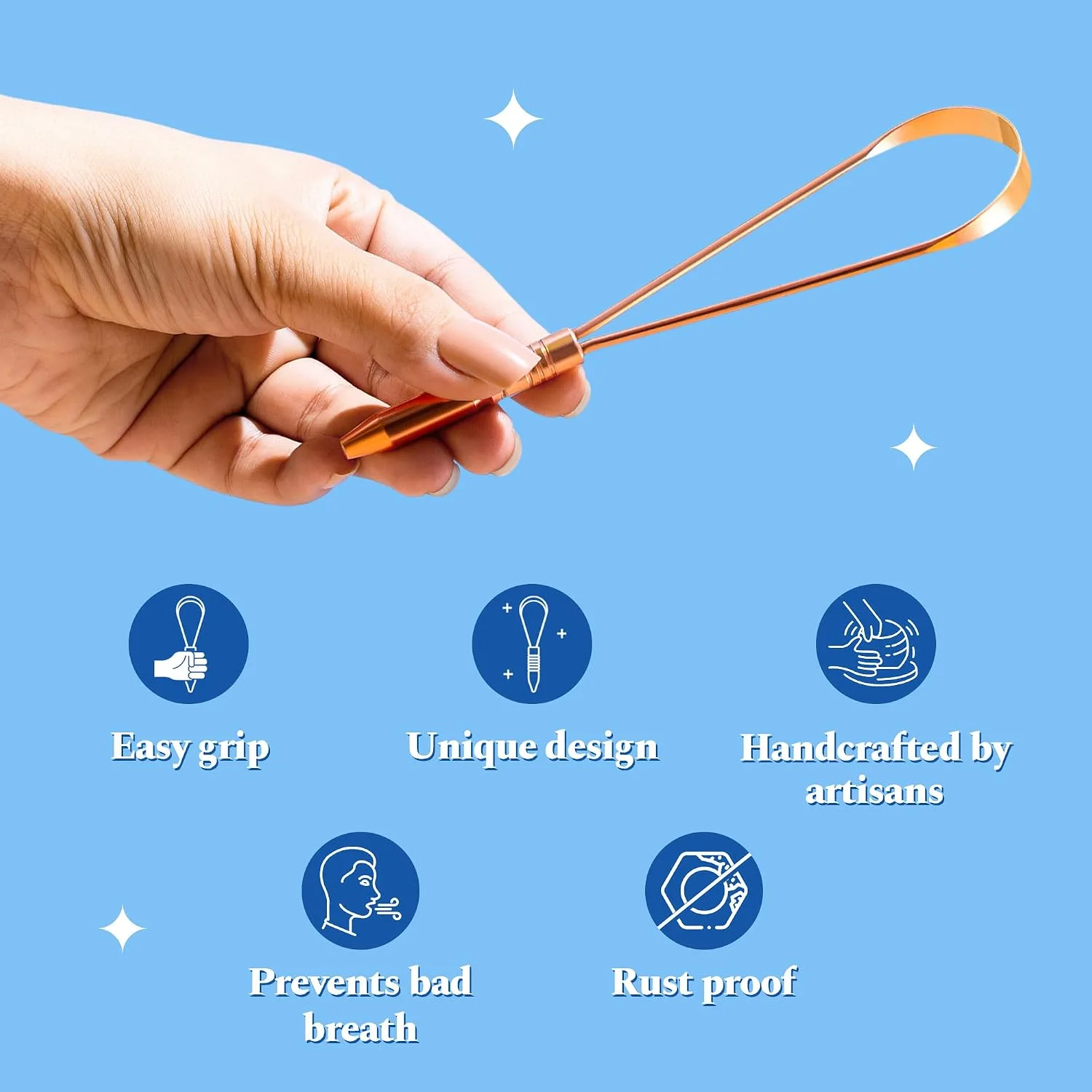In-Depth Review: best tongue cleaner - Perfora Copper Tongue Cleaner for Men and Women | For Fresh Breath & Bacteria Removal | Improved Taste Sen 6 Perfora Copper Tongue Clean - view 5