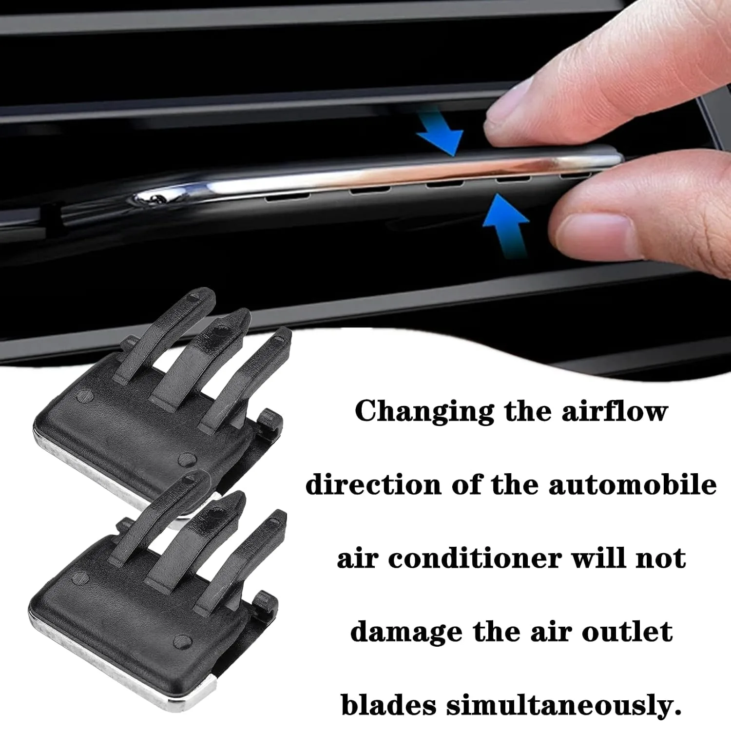 In-Depth Review: best car ac vent clip - 4 Pcs Car Air Vent Clip Slider, Universal AC Vent Adjuster, ABS Airflow Control Clips, Anti-Scratch No Tools 4 4 Pcs Car Air Vent Cl - view 3