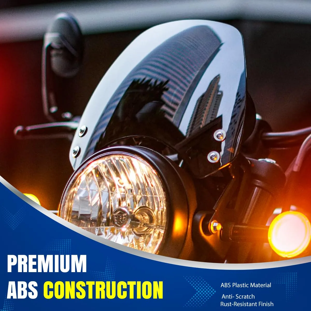 In-Depth Review: best bike windshield - OTO2EYE Hunter 350 Visor Glass | Unbreakable Headlight Bolt Visor | Windshield Protector| Wind Deflector for B 3 OTO2EYE Hunter 350 Visor Gl - view 2