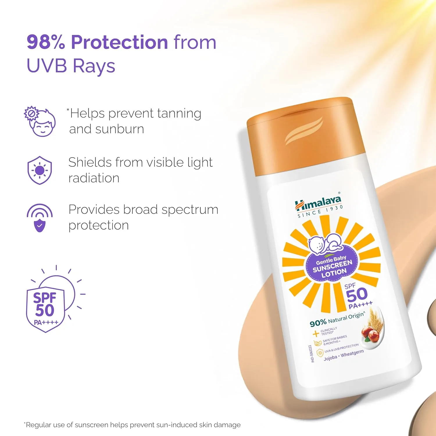 In-Depth Review: best baby sunscreen - Himalaya Gentle Baby Sunscreen Lotion SPF 50 PA++++ | No White Cast | 50ml | | best baby sunscreen 5 Himalaya Gentle Baby Sunscre - view 4
