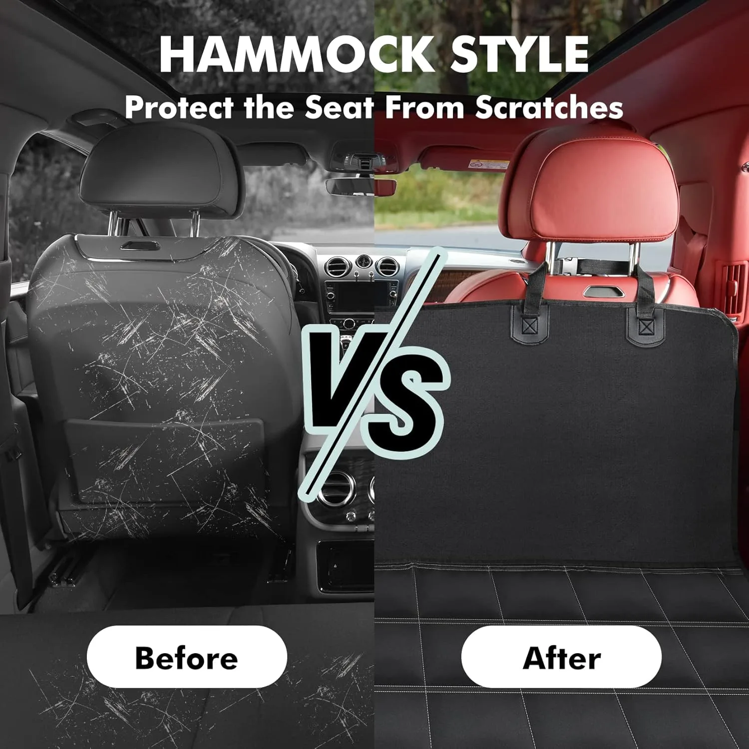 In-Depth Review: best dog car seat cover - 4-in-1Dog Car Seat Cover for Back Seat, 100% Waterproof Dog Car Seat Cover, Scratchproof&Nonslip Car H 6 4-in-1Dog Car Seat Cover for - view 5