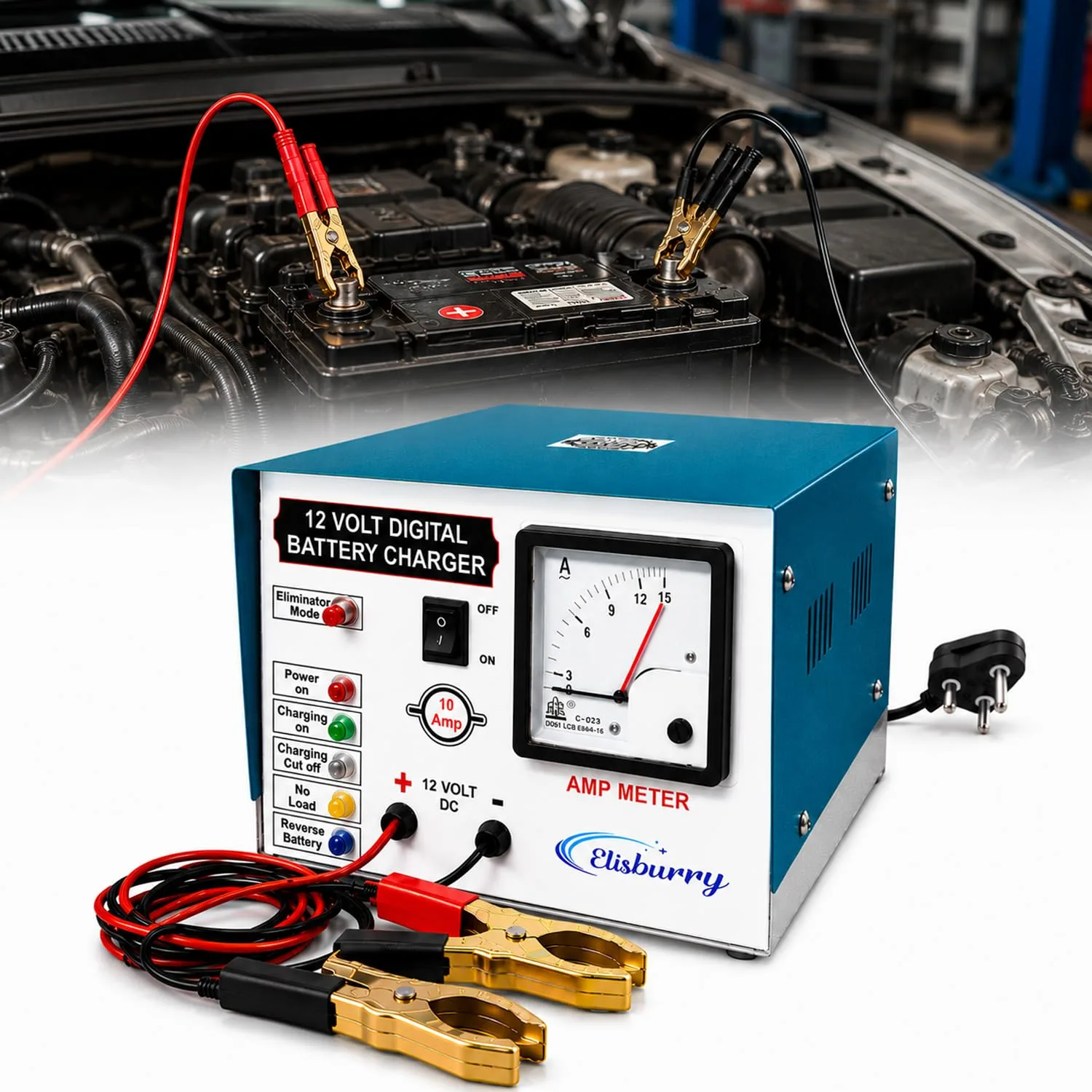 In-Depth Review: best car battery - ELISBURRY Heavy Duty Volt Amp Battery Charger for Car & Bike – Auto Cut, Compatible with 4AH to 220AH B 2 best car battery
