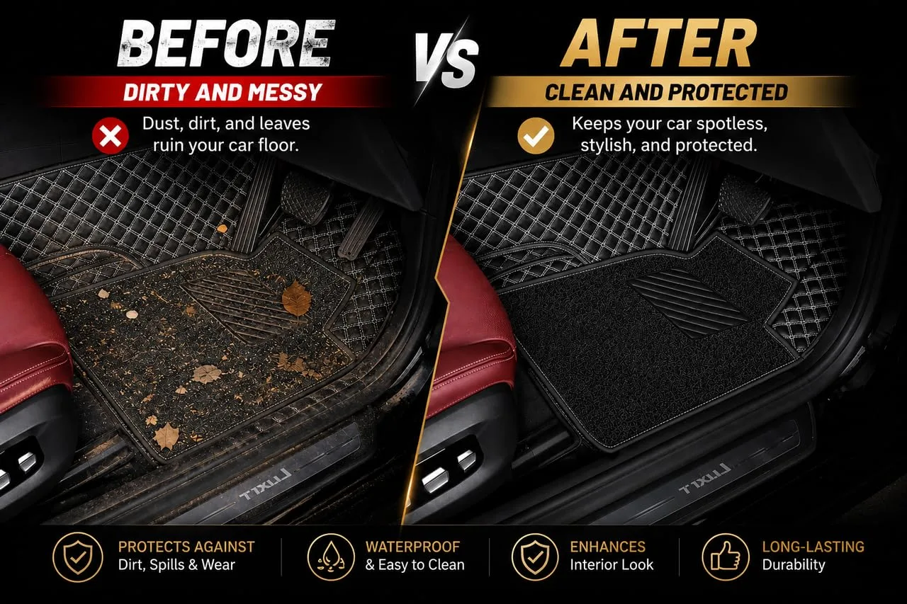 In-Depth Review: best car floor mats - 7D car mat Full Set for Tata Sierra (Model : 2025) || Luxury Leather Double Car Floor Mat Complete Set || 100% 7 7D car mat Full Set fo - view 6