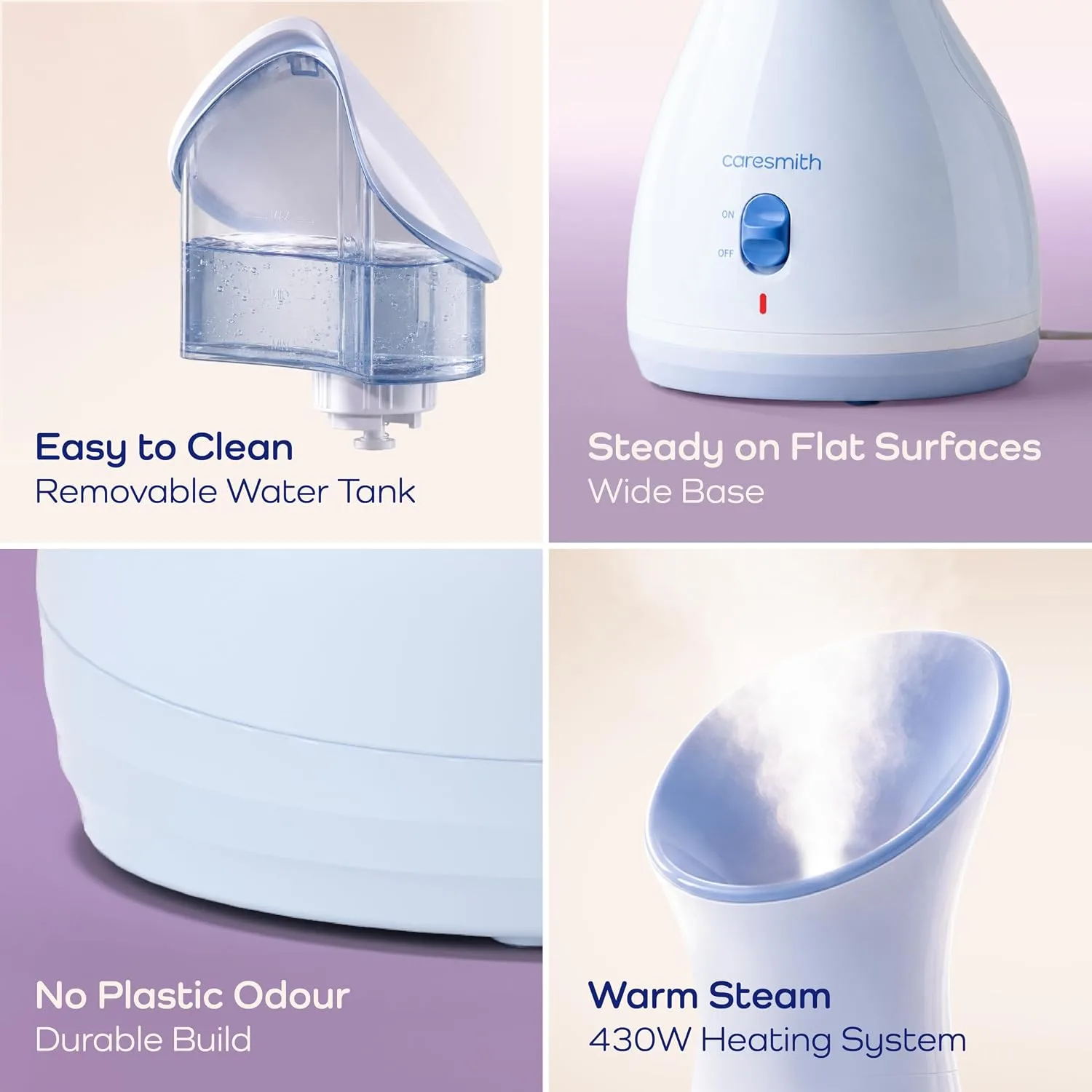 In-Depth Review: best face steamer machine - CARESMITH 2 In 1 Face Steamer + Steamer For Cold & Cough | 16 Mins Of Natural Steam With 170Ml Large 7 CARESMITH 2 In 1 Face Steamer - view 6