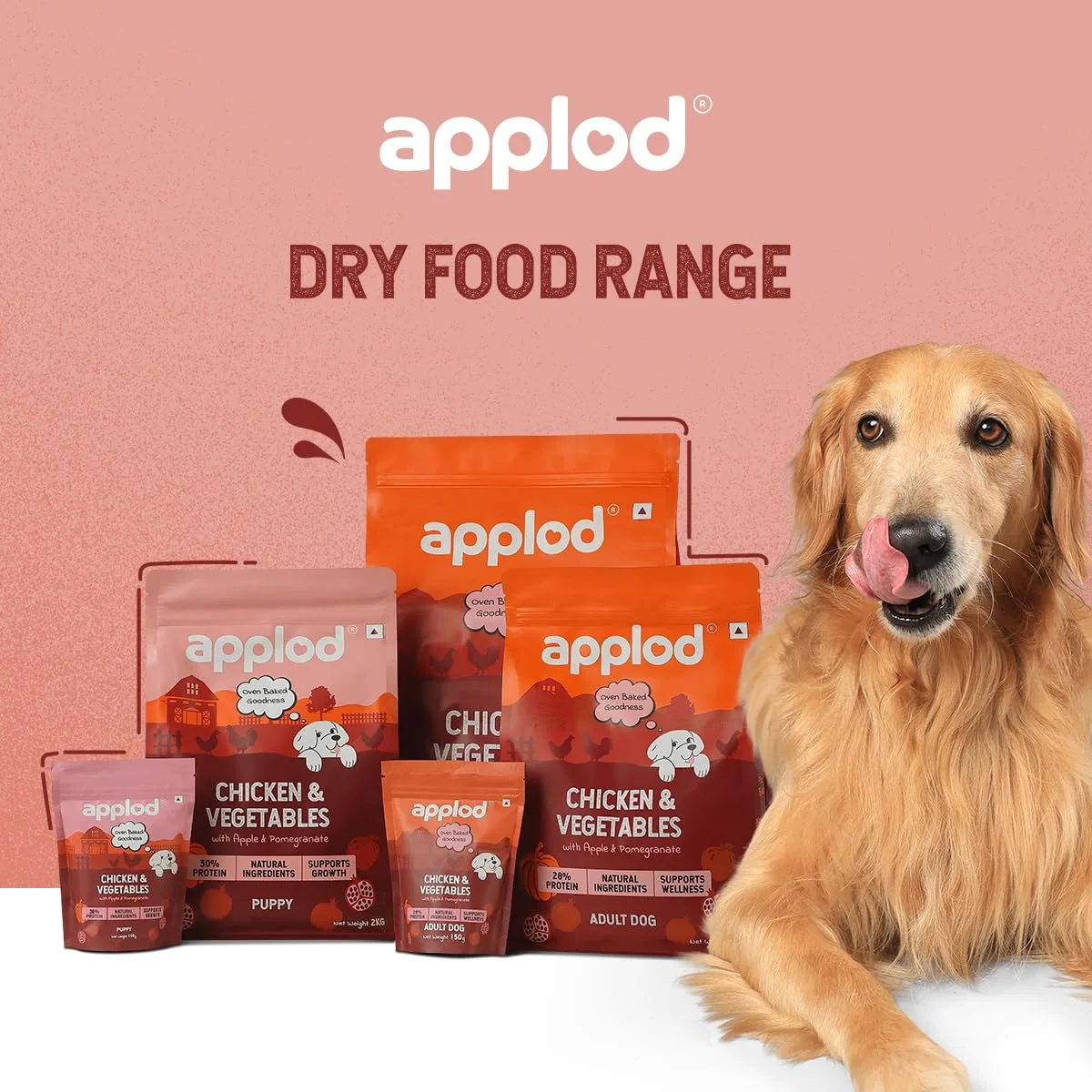 In-Depth Review: best puppy food dry - Chicken & Vegetables with Apple & Pomegranate Adult Dry Dog Food | Oven-Baked Complete Nutrition for 8 Chicken & Vegetables w - view 7