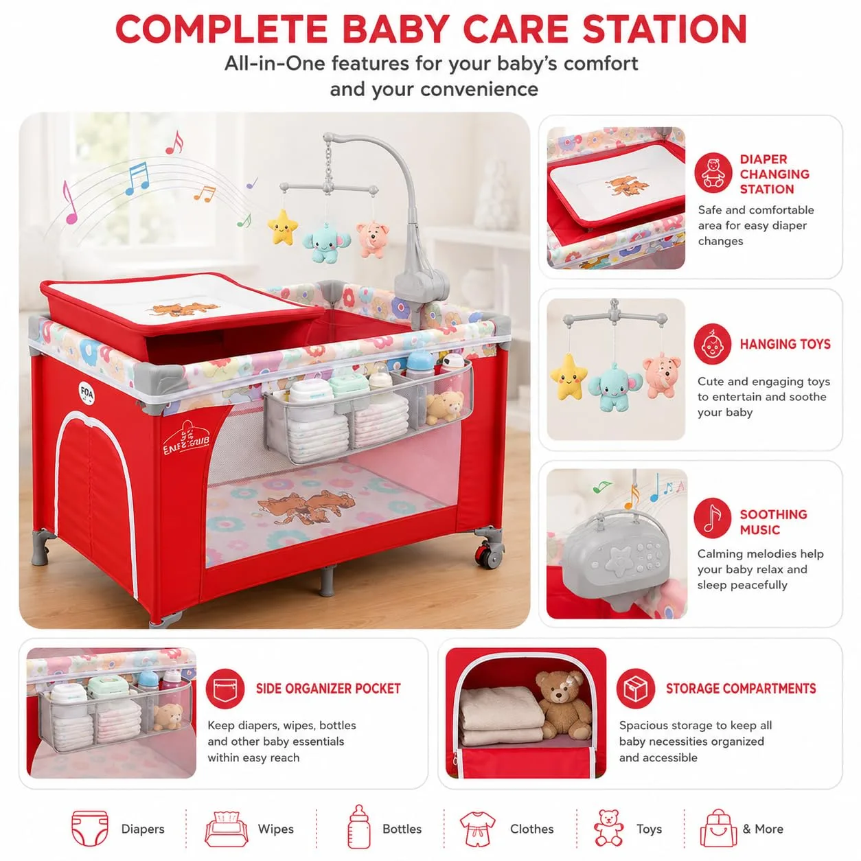 In-Depth Review: best baby crib bed - Safe-O-Kid Baby Cot Foldable with Travel Bag | 2-in-1 Baby Playpen & Cot | 1 Year Warranty | Portable Baby Crib 8 Safe-O-Kid Baby Cot Foldable w - view 7