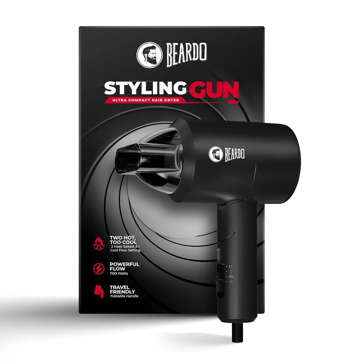 In-Depth Review: best travel hair dryer - BEARDO Styling Gun Ultra Compact Hair Dryer | 1100 Watts Foldable Hair Dryer | 3 Heat 2 Speed Setting | Trav 2 best travel hair dryer