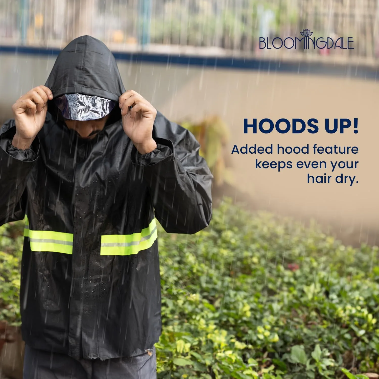In-Depth Review: best travel raincoat poncho - Bloomingdale Rain Coat For Men & Women Waterproof Bike Raincoat For Men With Pant Set Reflective Rainco 5 Bloomingdale Rain Coat For Men & - view 4