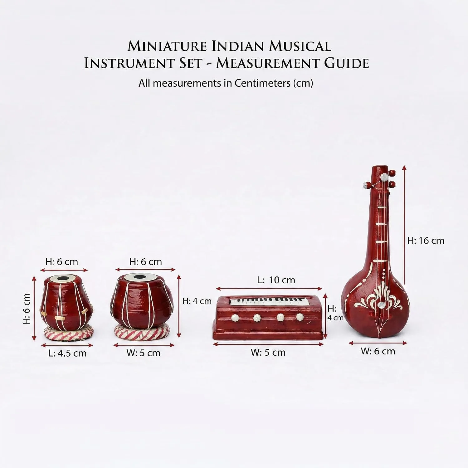 In-Depth Review: best terracotta home decor - Premium Terracotta Clay Miniature Musical Instruments Combo | Handmade Clay Tabla Veena Harmonium Showpi 7 Premium Terracotta Clay Min - view 6