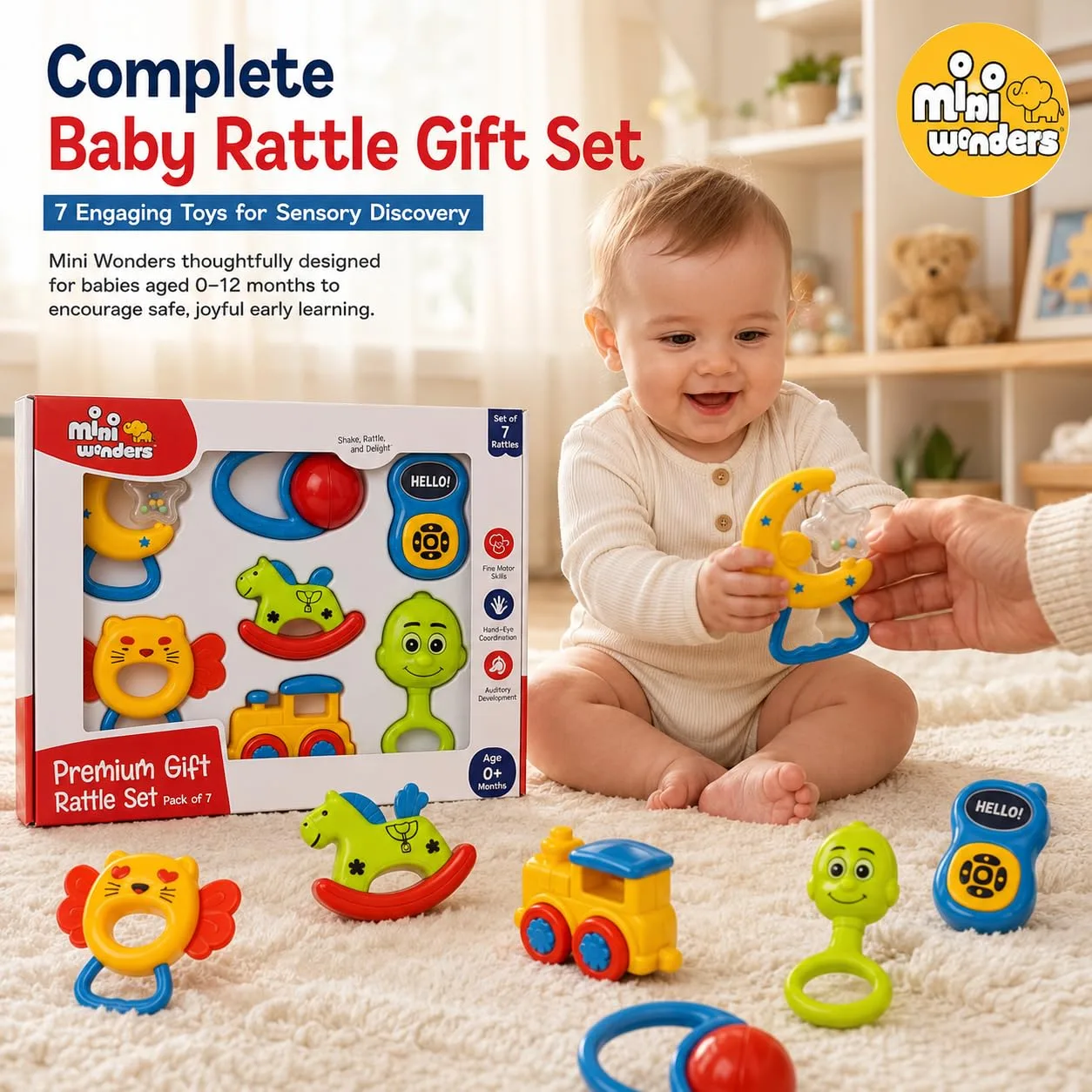 best newborn baby essentials - Mini Wonders Baby Rattle Set 4 Mini Wonders Baby Rattle - view 4
