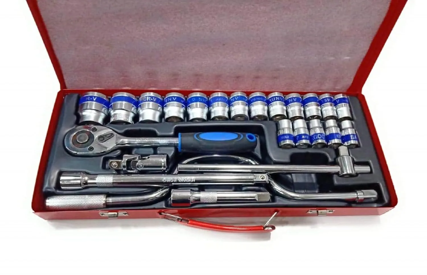 In-Depth Review: best bike toolkit - SNE 24 pcs Tool Kit Set 1/2″ Dr Socket Set Heavy duty Rachet Professional Wrench Socket Set Hardware Car Bo 3 SNE 24 pcs Tool Kit Set - view 2