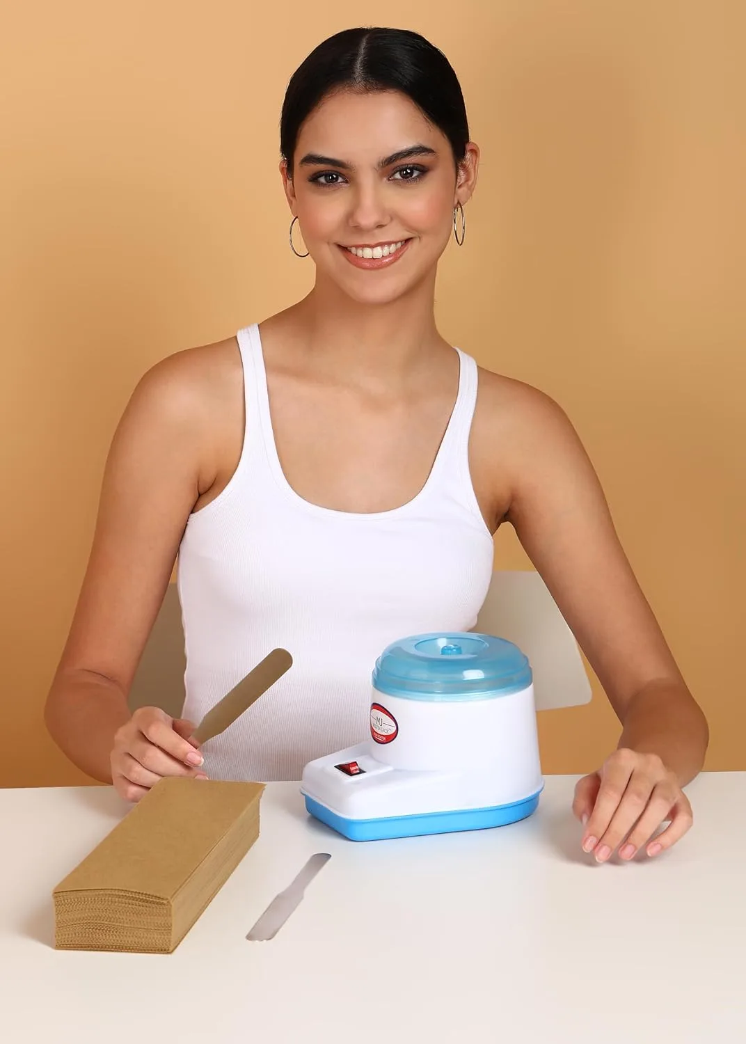 In-Depth Review: best waxing kit home - Wax Heater Combo Kit with 20 Beige Non-Woven Wax Strips (3.5×11 Inch, 100 GSM) & Wax Knife | Professiona 7 Wax Heater Combo Kit wi - view 6