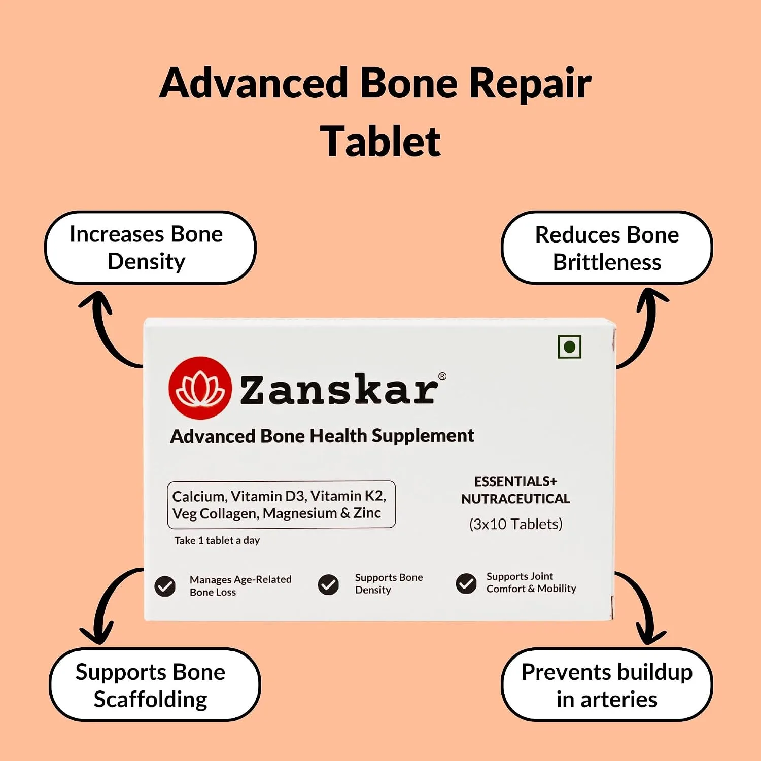 best calcium tablets women - Zanskar Advanced Bone Health Ta 2 Zanskar Advanced Bone Healt - view 2