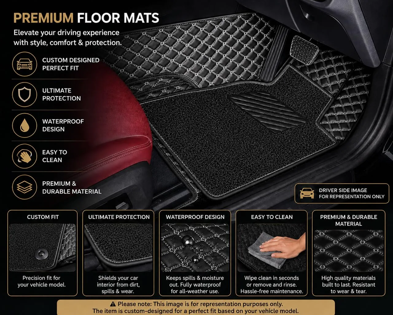 In-Depth Review: best car floor mats - 7D car mat Full Set for Tata Sierra (Model : 2025) || Luxury Leather Double Car Floor Mat Complete Set || 100% 2 best car floor mats