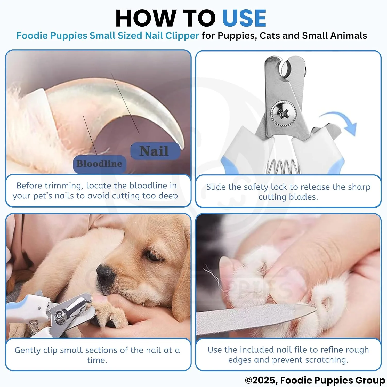 In-Depth Review: best pet nail clipper - Foodie Puppies Professional Animal Nail Cutter Clipper Trimmer Filer – (Nail Clipper – Small) for 8 Foodie Puppies Professiona - view 7