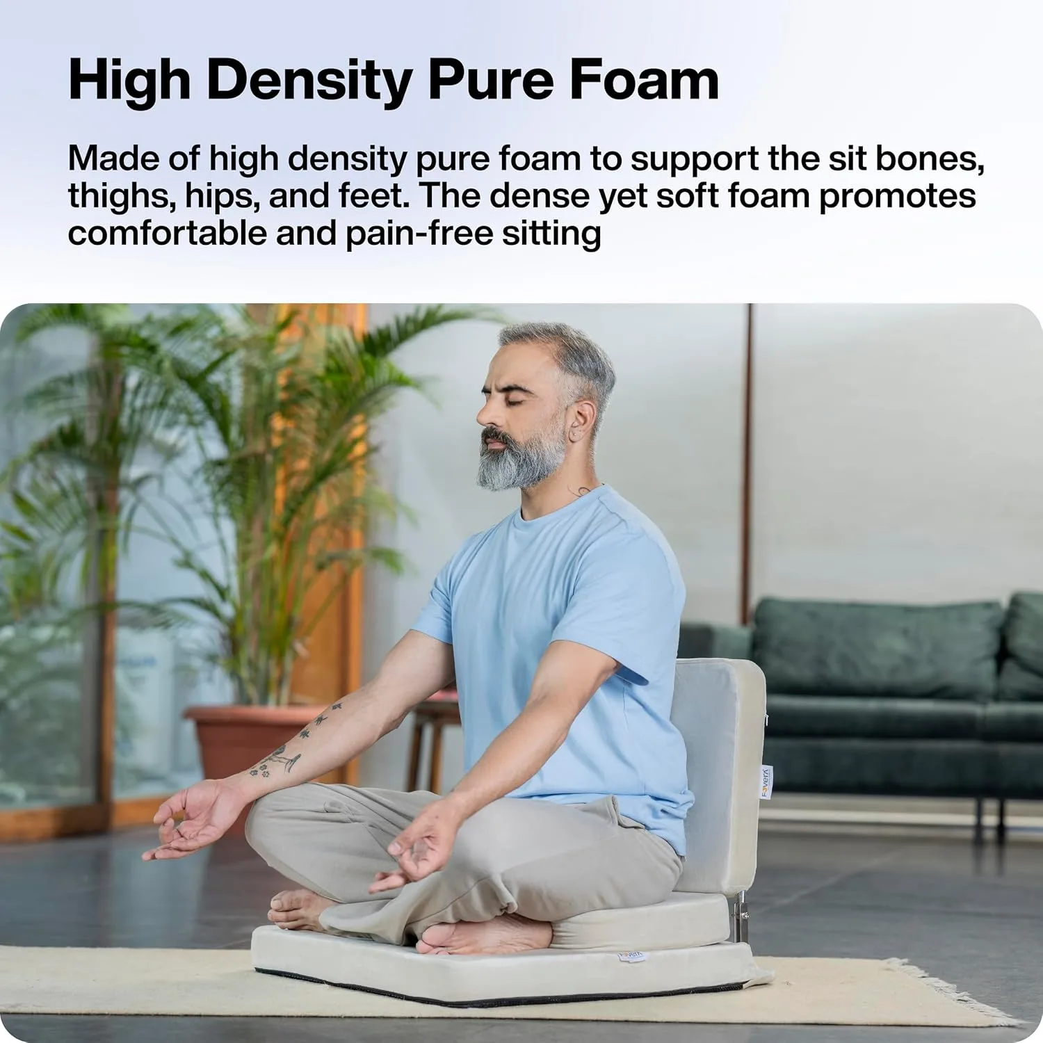 In-Depth Review: best meditation cushion - FOVERA Meditation Chair | 2 Years Warranty | Large Foldable Floor Chair with Back Support for Relaxing, Yog 8 FOVERA Meditation Chair | - view 7