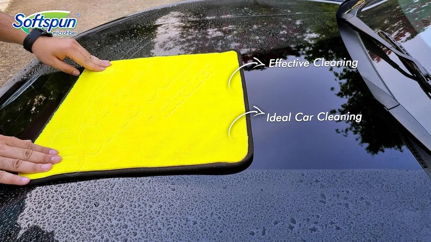 In-Depth Review: best bike microfiber cloth - SOFTSPUN Microfiber Cloth Silk Banded Edges 800 GSM 30X40 cms 3pcs Yellow+Grey! Silk Banded Edge Towel S 5 best bike microfiber cloth view 3