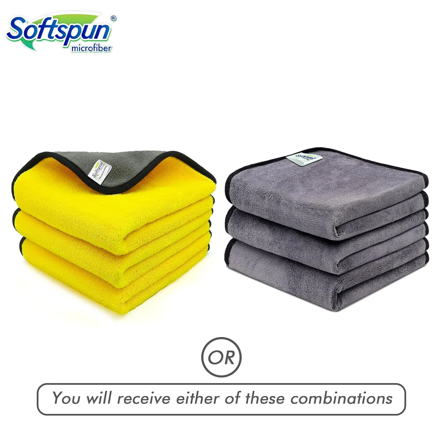 In-Depth Review: best bike microfiber cloth - SOFTSPUN Microfiber Cloth Silk Banded Edges 800 GSM 30X40 cms 3pcs Yellow+Grey! Silk Banded Edge Towel S 2 SOFTSPUN Microfiber Cloth Silk Banded Edges 800 GSM 30X40 cms 3pcs Yellow+Grey! Silk Banded Edge Towel Set Extra Thick Microfiber Cleaning Cloths Perfect for Bike Auto Cars Both Interior and Exterior. | | best bike microfiber cloth