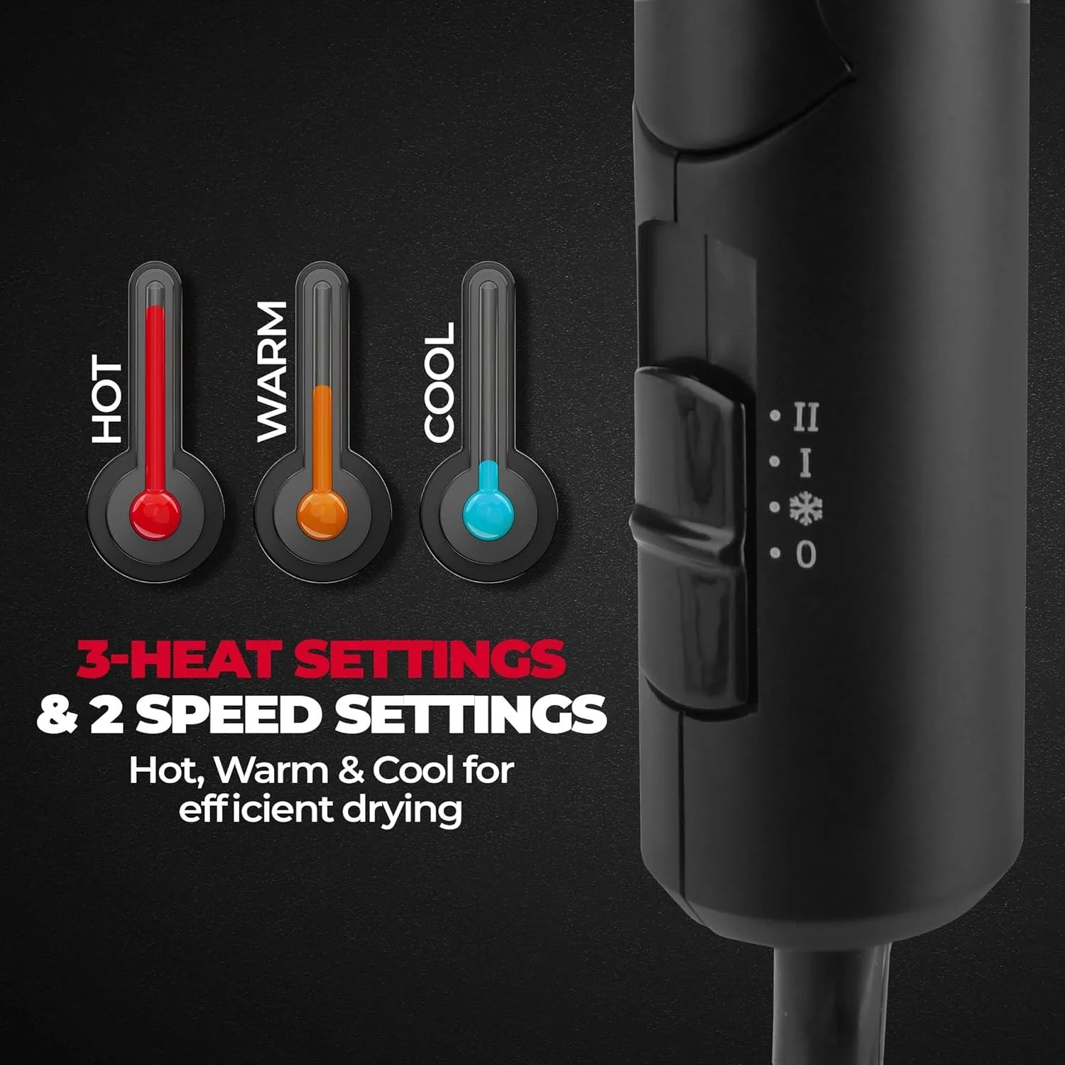 In-Depth Review: best travel hair dryer - BEARDO Styling Gun Ultra Compact Hair Dryer | 1100 Watts Foldable Hair Dryer | 3 Heat 2 Speed Setting | Trav 5 BEARDO Styling Gun Ultra C - view 4