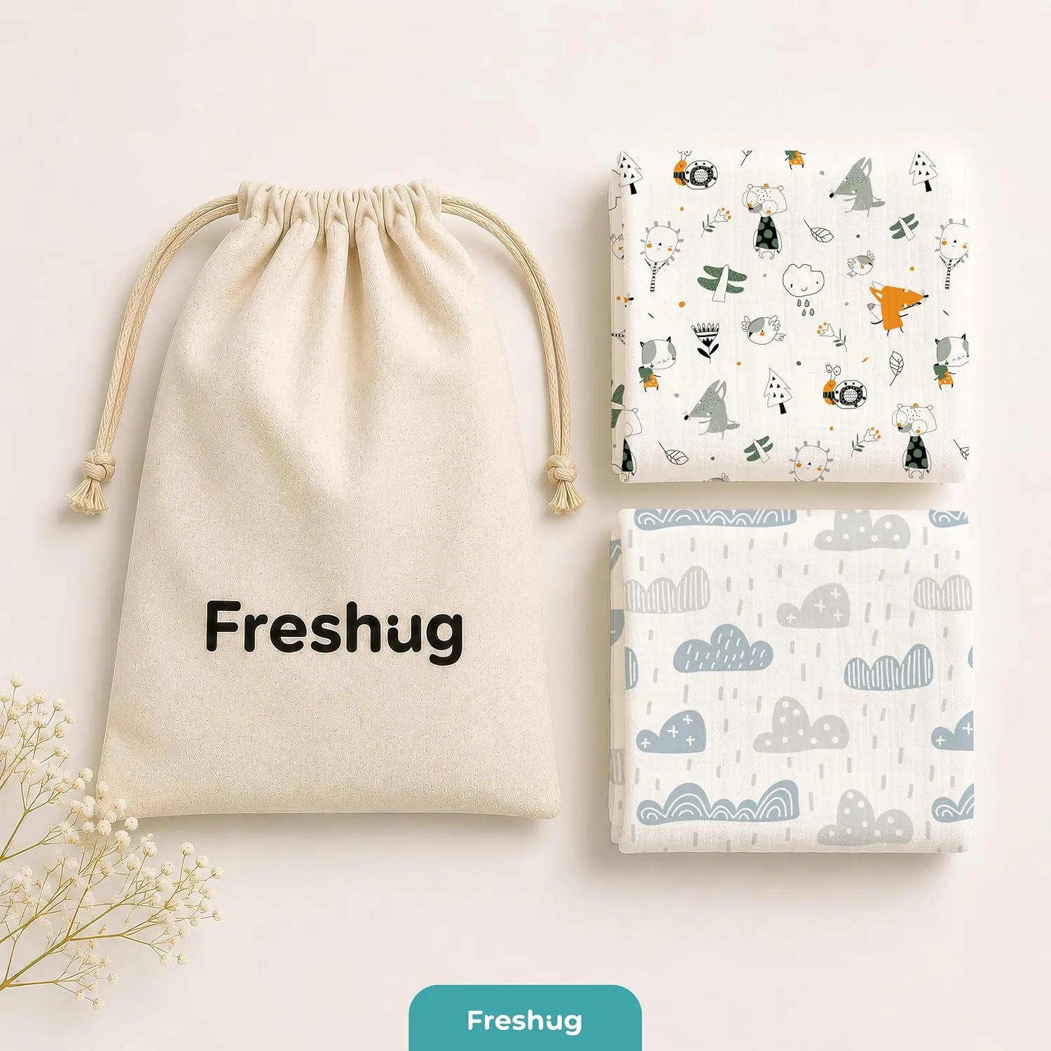 100% Cotton Muslin Swadd - view 4