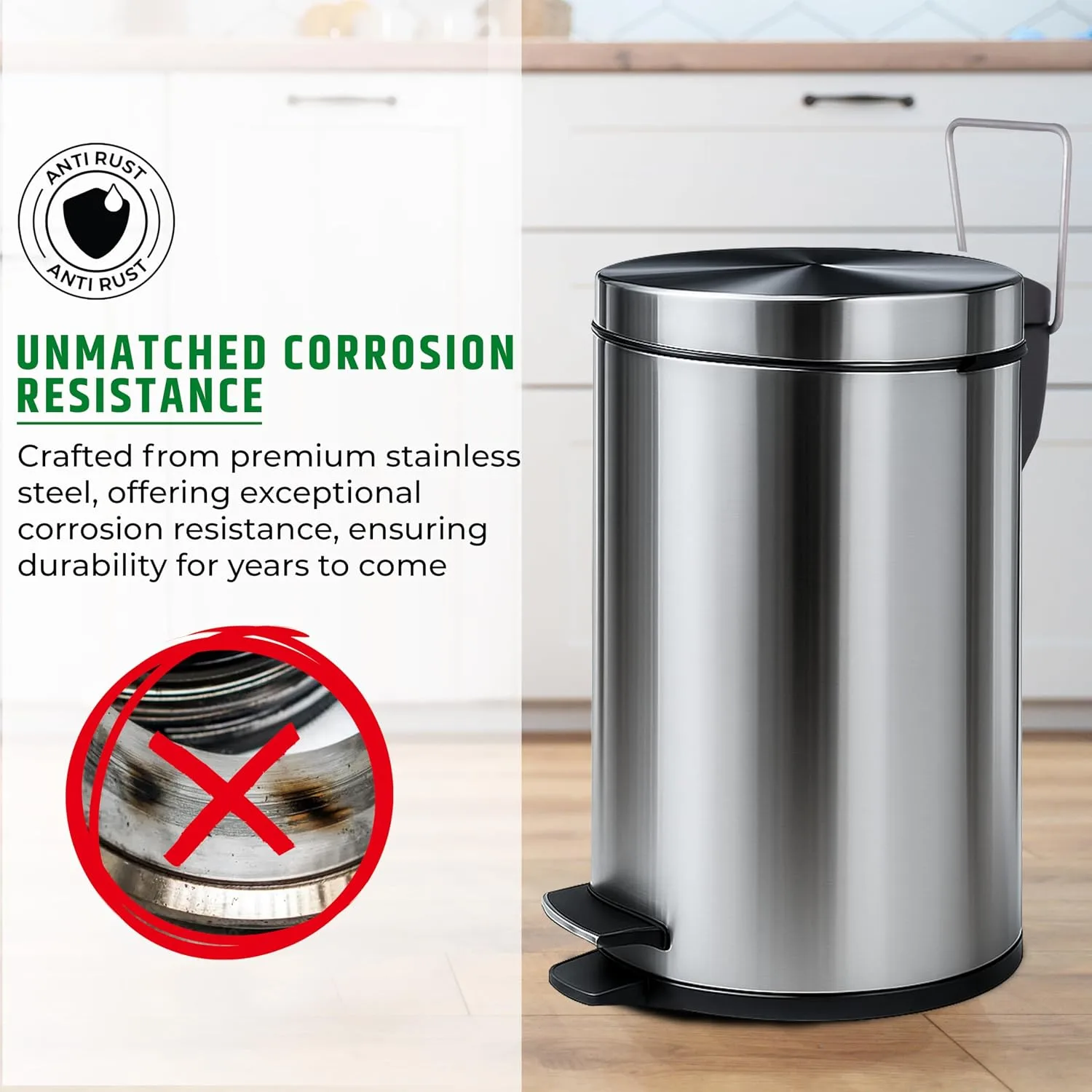 best trash can kitchen - Robustt Dustbin with Pedal – 4 Robustt Dustbin with Pedal - view 4