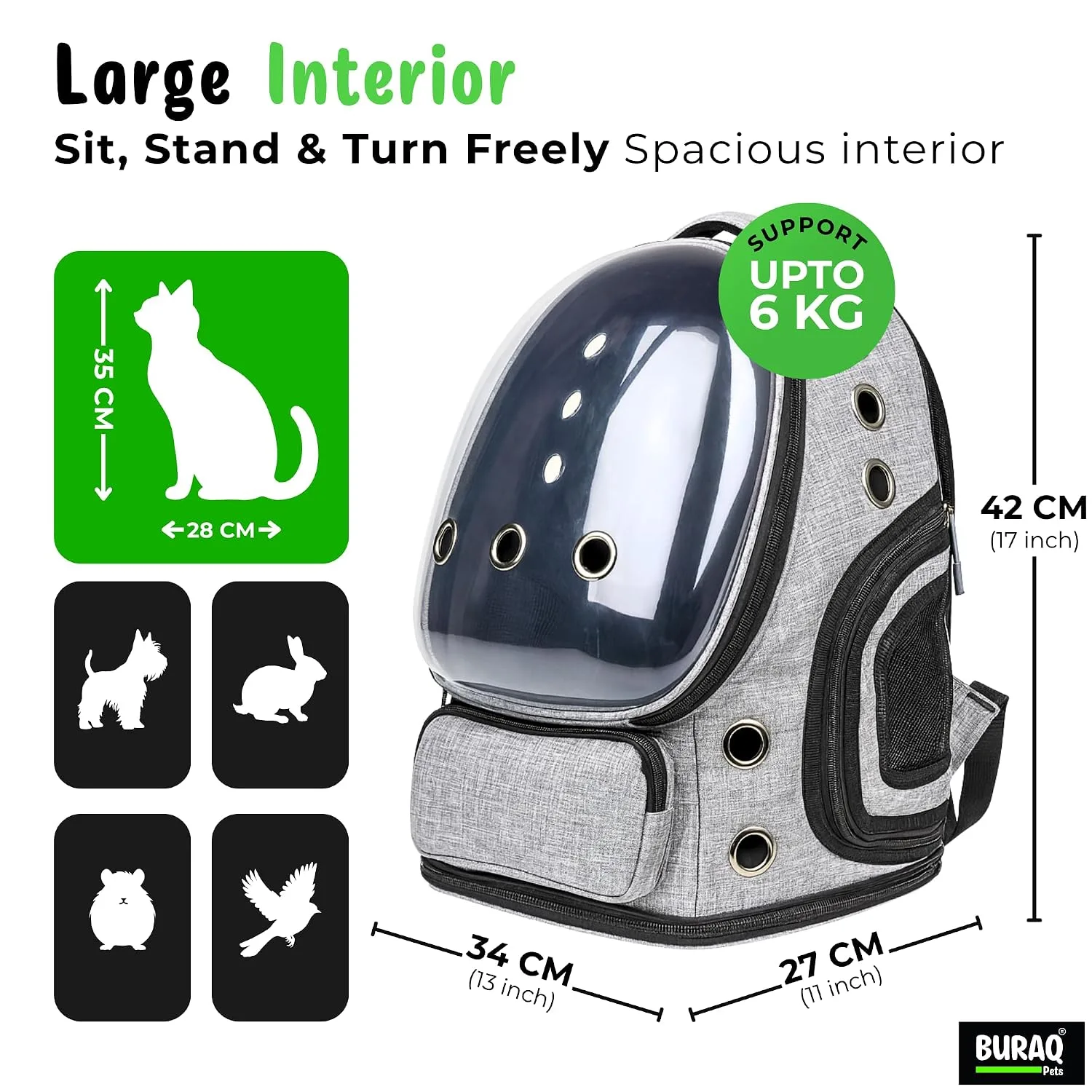 In-Depth Review: best cat carrier backpack - Buraq XL Astronaut Bubble Cat Backpack Carrier for Travel & Outdoor Use | | best cat carrier backpac 4 Buraq XL Astronaut Bubble - view 3