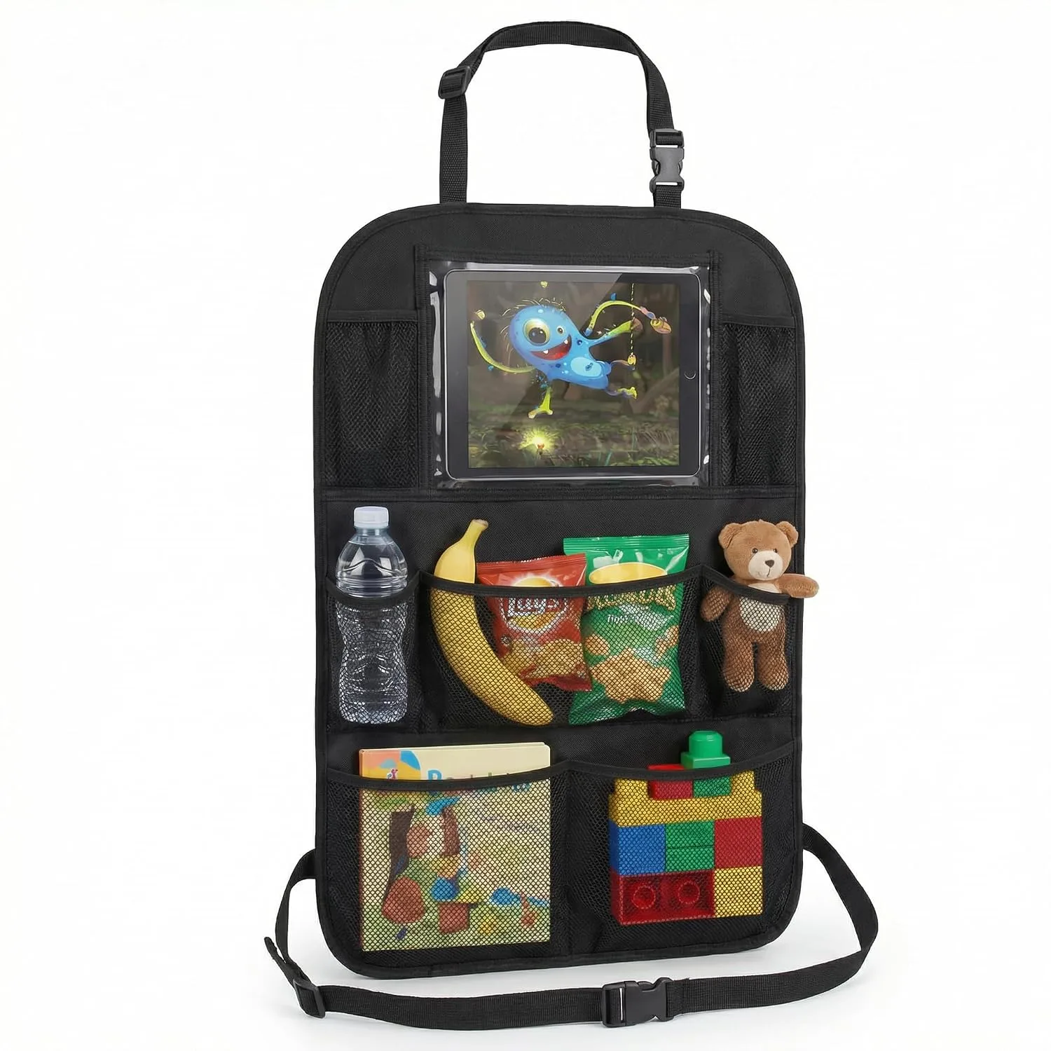 In-Depth Review: best car back seat organizer - ONE PIX Backseat Car Organizer Mats Back Seat Organizers and Storage Bag with Touch Screen Tablet Hold 9 ONE PIX Backseat Car Or - view 8