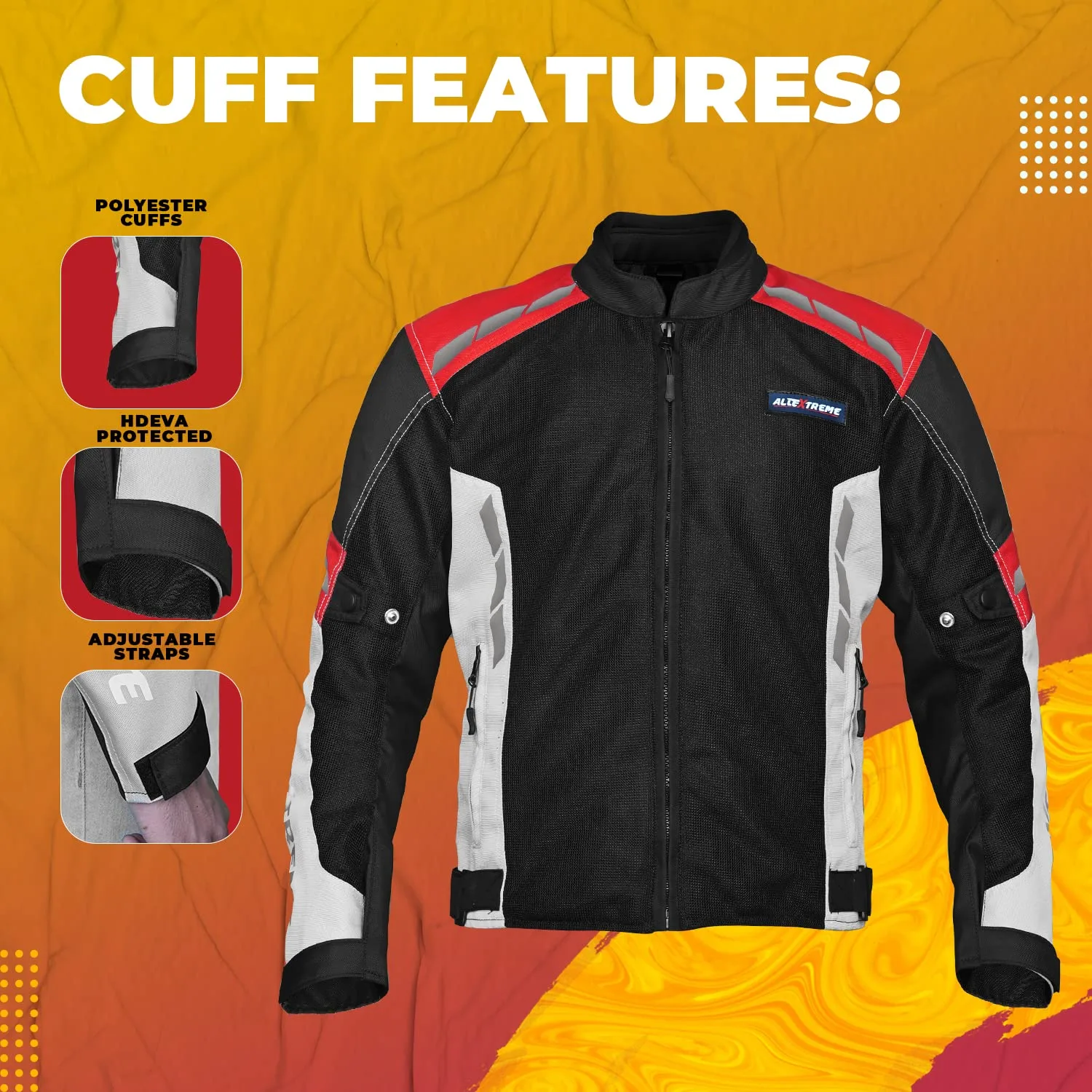 In-Depth Review: best bike riding jacket - Allextreme TURBO Bike Riding Jacket Mesh Fabric Racer Motorcycle with Back Elbows Shoulders Protection and 4 Allextreme TURBO Bike Riding J - view 3