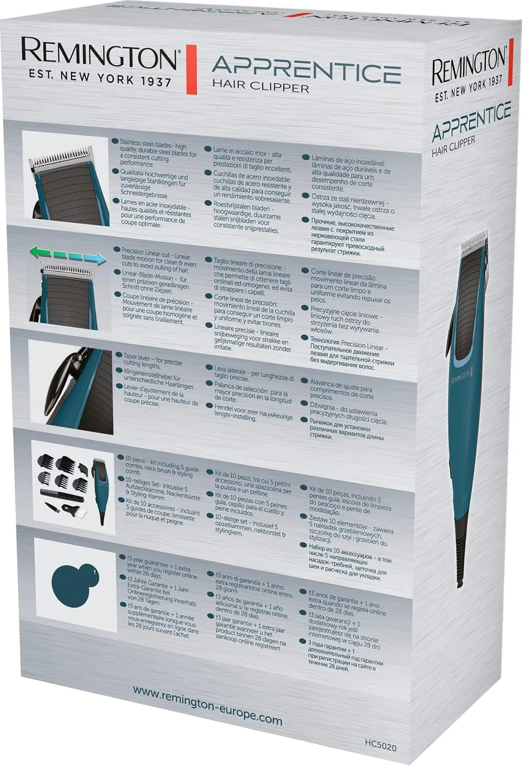 In-Depth Review: best hair clipper men - Remington Apprentice Hair Clipper Hair Trimmer HC5020 | Professional Corded Grooming Kit with Advanced Self-S 8 Remington Apprentice Hair Cli - view 7