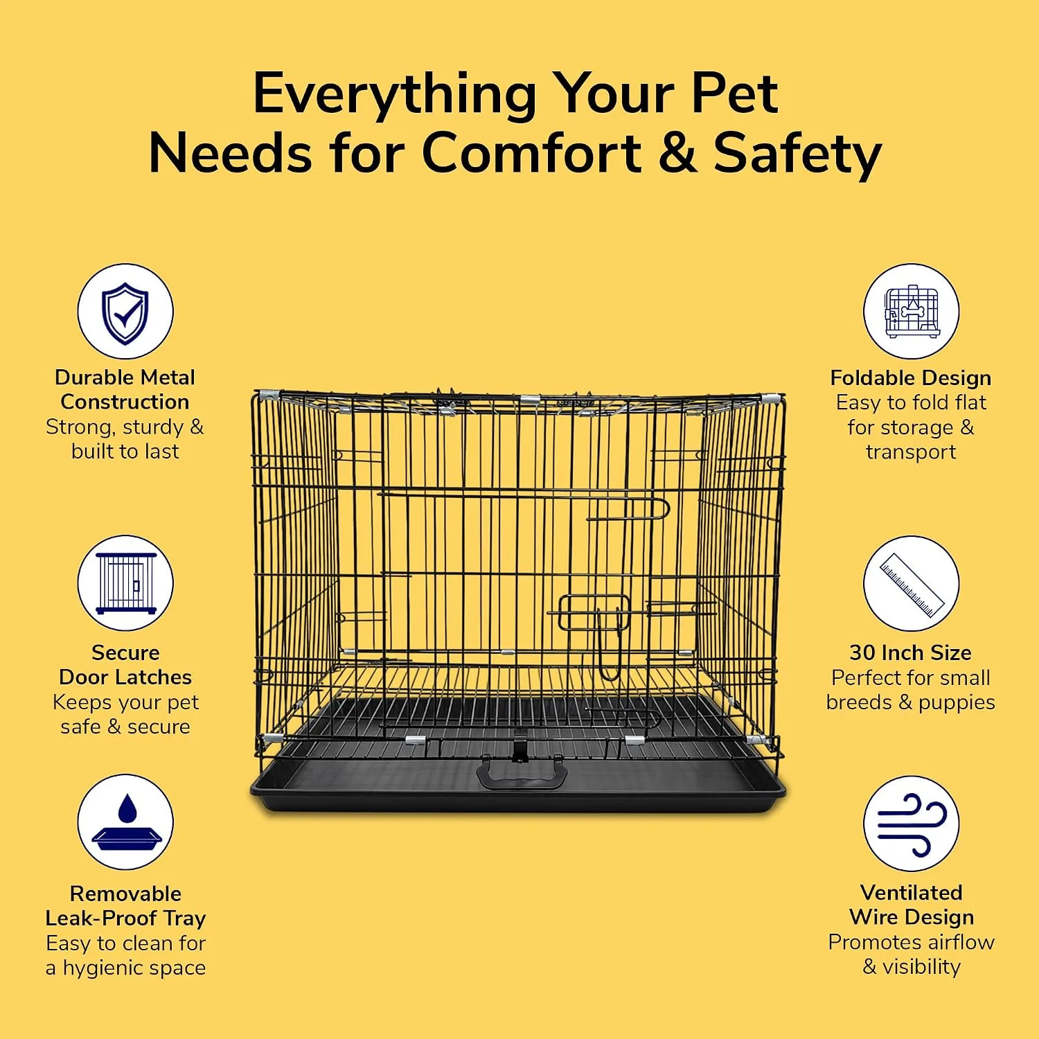 PETJOY Foldable Metal Dog - view 3
