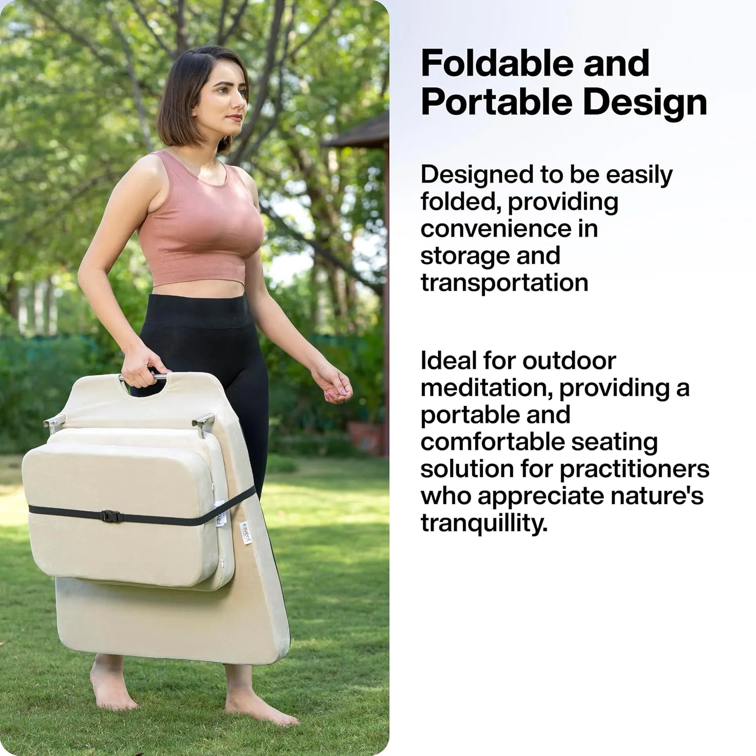 In-Depth Review: best meditation cushion - FOVERA Meditation Chair | 2 Years Warranty | Large Foldable Floor Chair with Back Support for Relaxing, Yog 9 FOVERA Meditation Chair | - view 8