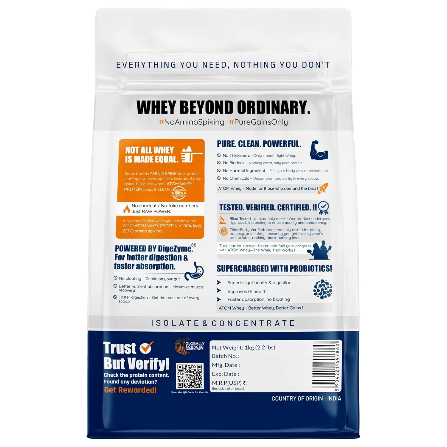 In-Depth Review: best whey protein for beginners - AS-IT-IS Nutrition ATOM Whey Protein 1kg | 27g protein | Isolate & Concentrate | Double Rich C 6 AS-IT-IS Nutrition ATOM Whey - view 5