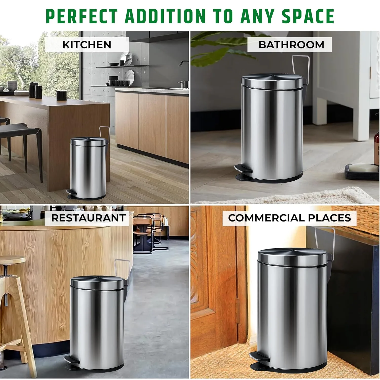 best trash can kitchen - Robustt Dustbin with Pedal – 6 Robustt Dustbin with Pedal - view 6