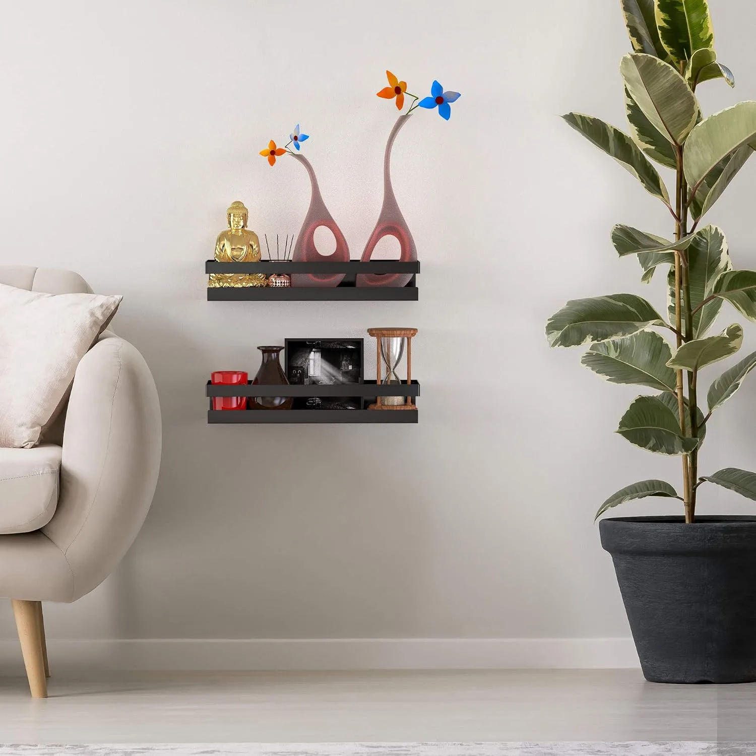 In-Depth Review: best wall shelf floating - Amazon Brand – Umi Metal Multi-Purpose Wall Mount Floating Shelf Wall Mounted Storage Shelf for Kitc 6 best wall shelf floating view 5