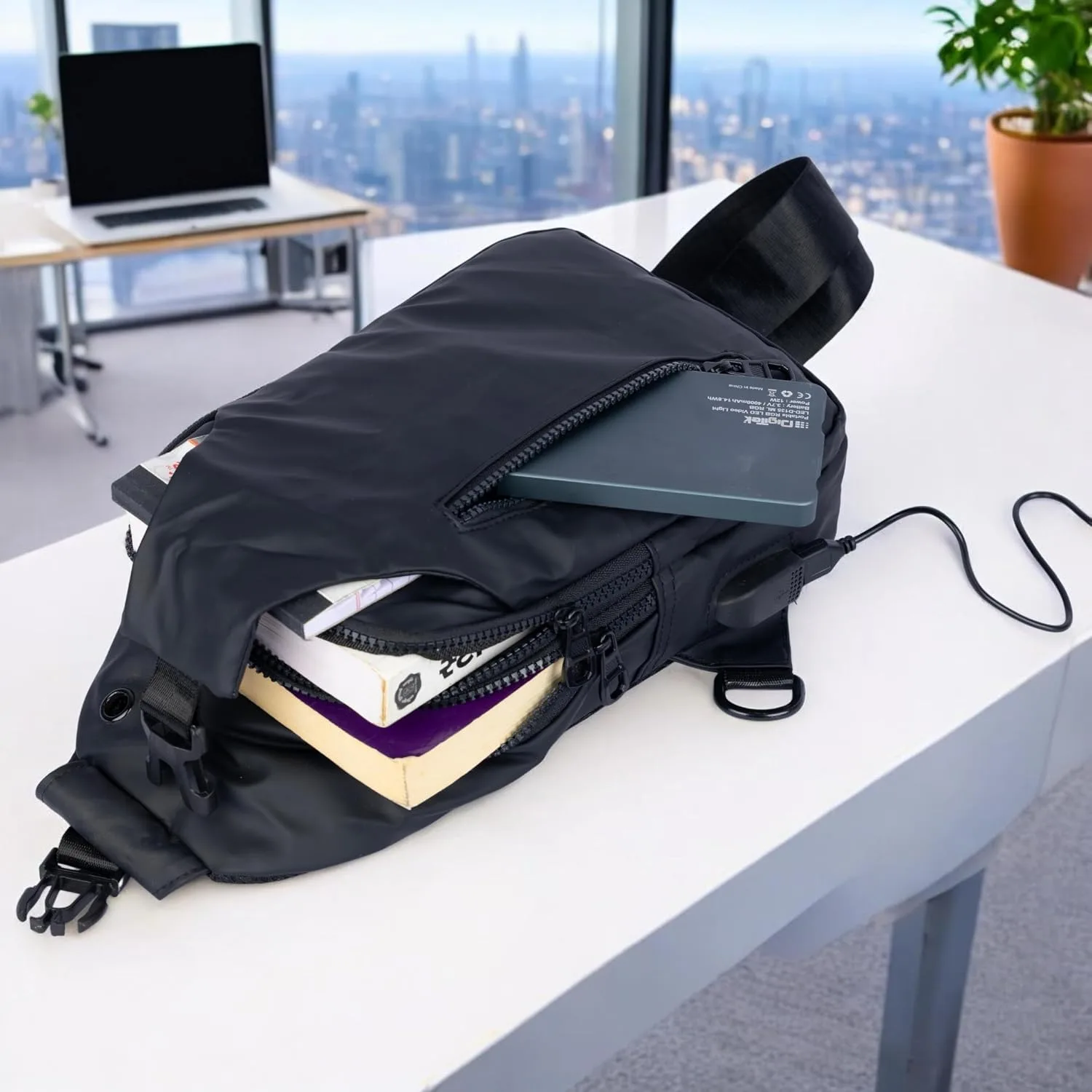 In-Depth Review: best travel sling bag - Sling Crossbody Bag for Men Women, Mini Waterproof Backpack Shoulder Daypack Anti-Theft Cross Body Chest Bags 3 Sling Crossbody Bag for M - view 2