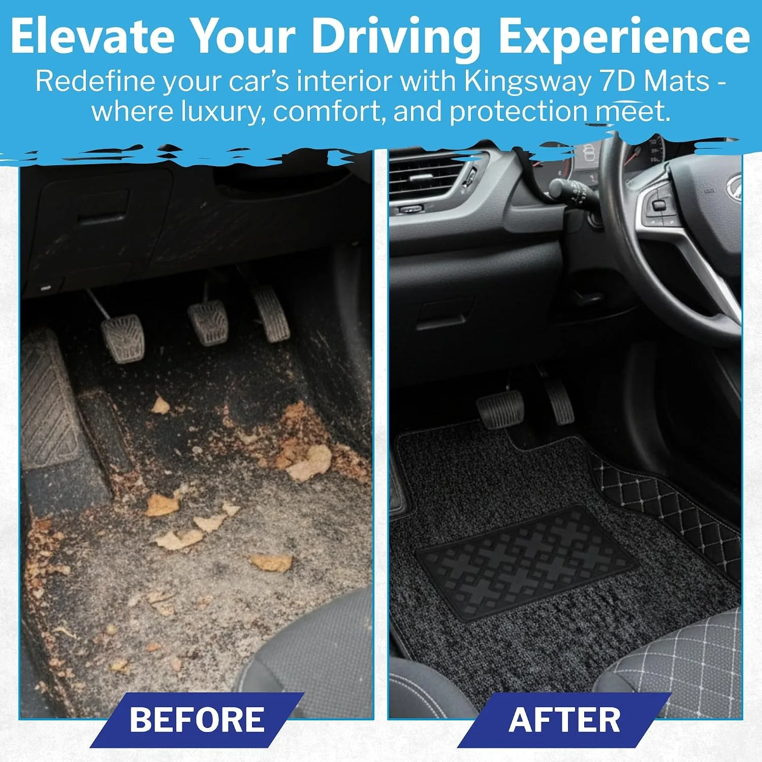 best car foot mats - KINGSWAY Accessories Premium 7D Car Flo 5 KINGSWAY Accessories Premium - view 5