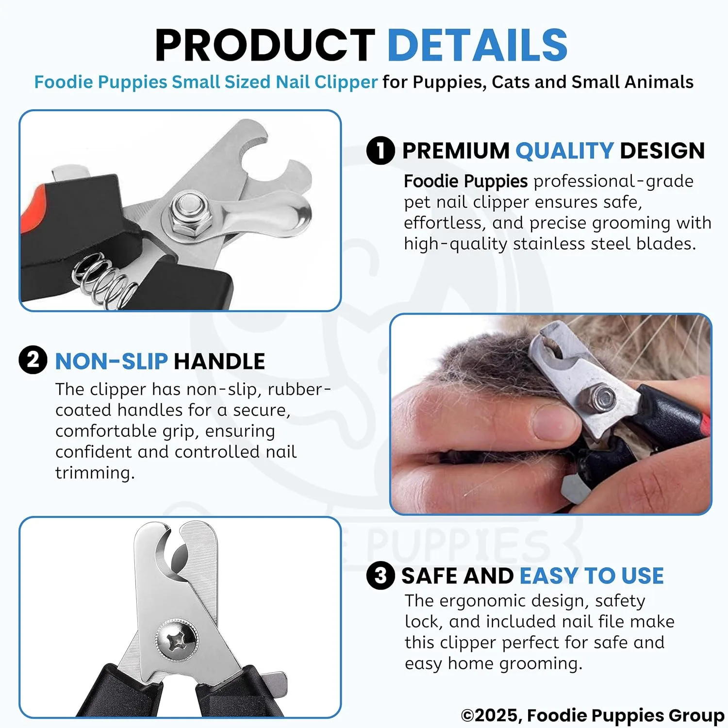 In-Depth Review: best pet nail clipper - Foodie Puppies Professional Animal Nail Cutter Clipper Trimmer Filer – (Nail Clipper – Small) for 6 Foodie Puppies Professiona - view 5