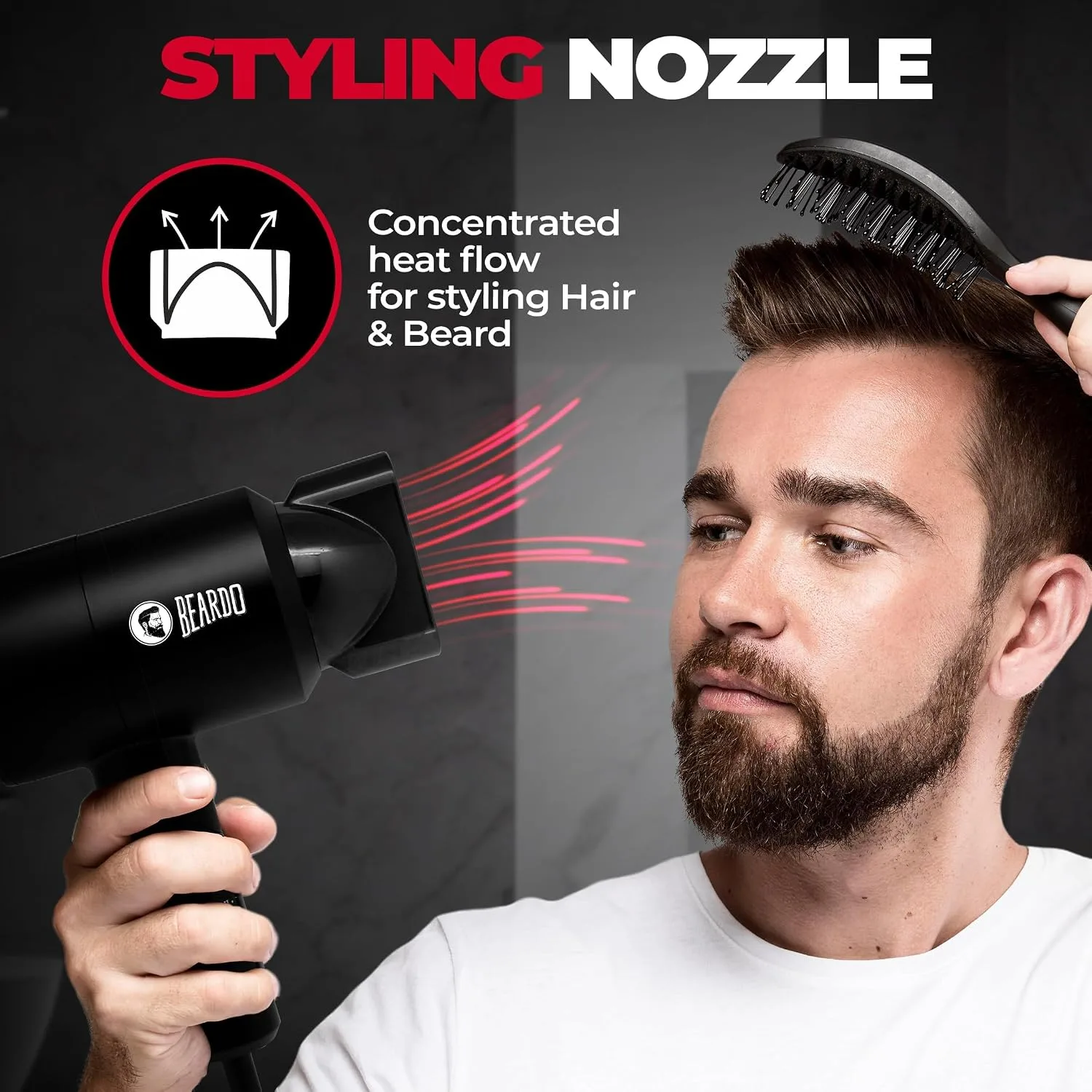 In-Depth Review: best travel hair dryer - BEARDO Styling Gun Ultra Compact Hair Dryer | 1100 Watts Foldable Hair Dryer | 3 Heat 2 Speed Setting | Trav 8 BEARDO Styling Gun Ultra C - view 7
