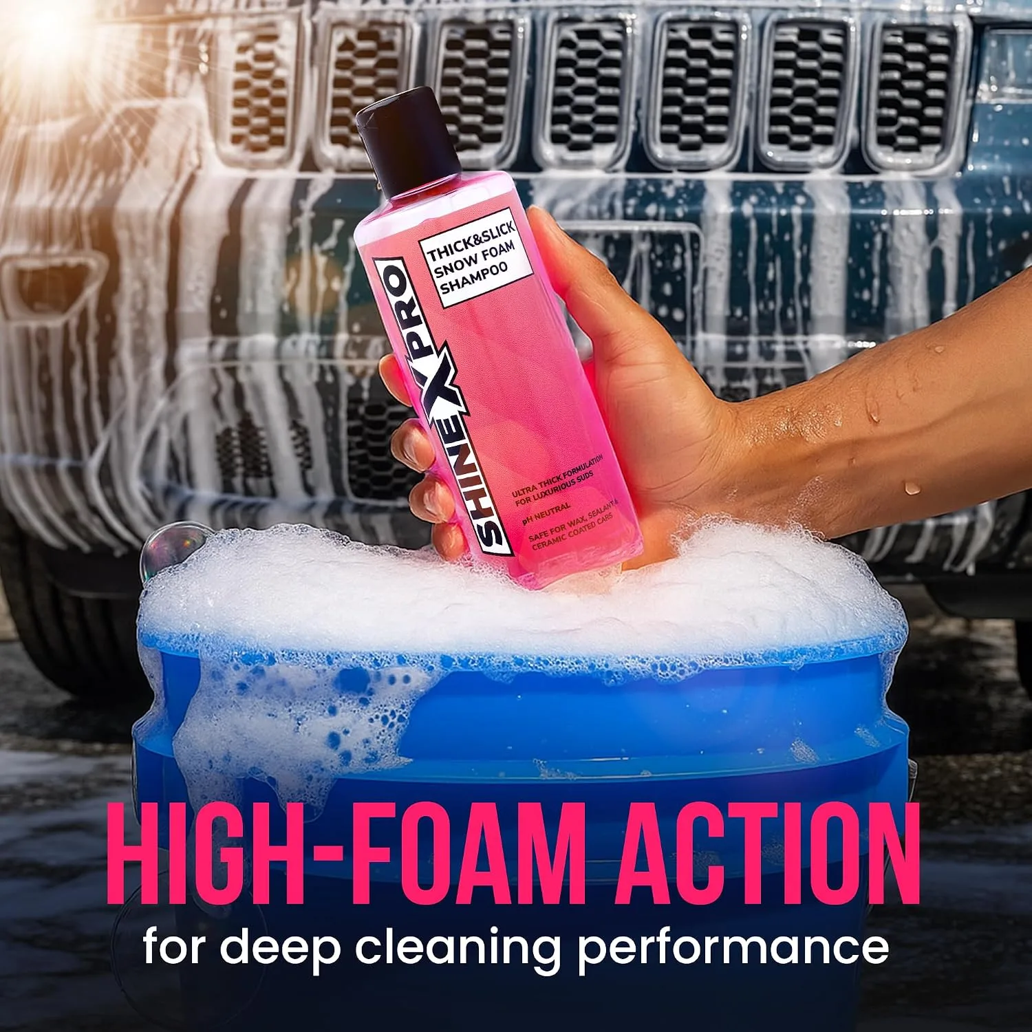 In-Depth Review: best car shampoo foam - ShineXPro 300mL SuperThick Car Wash Shampoo Concentrate – pH Neutral, Thick Suds – Thick&Sli 4 ShineXPro 300mL SuperThick Ca - view 3