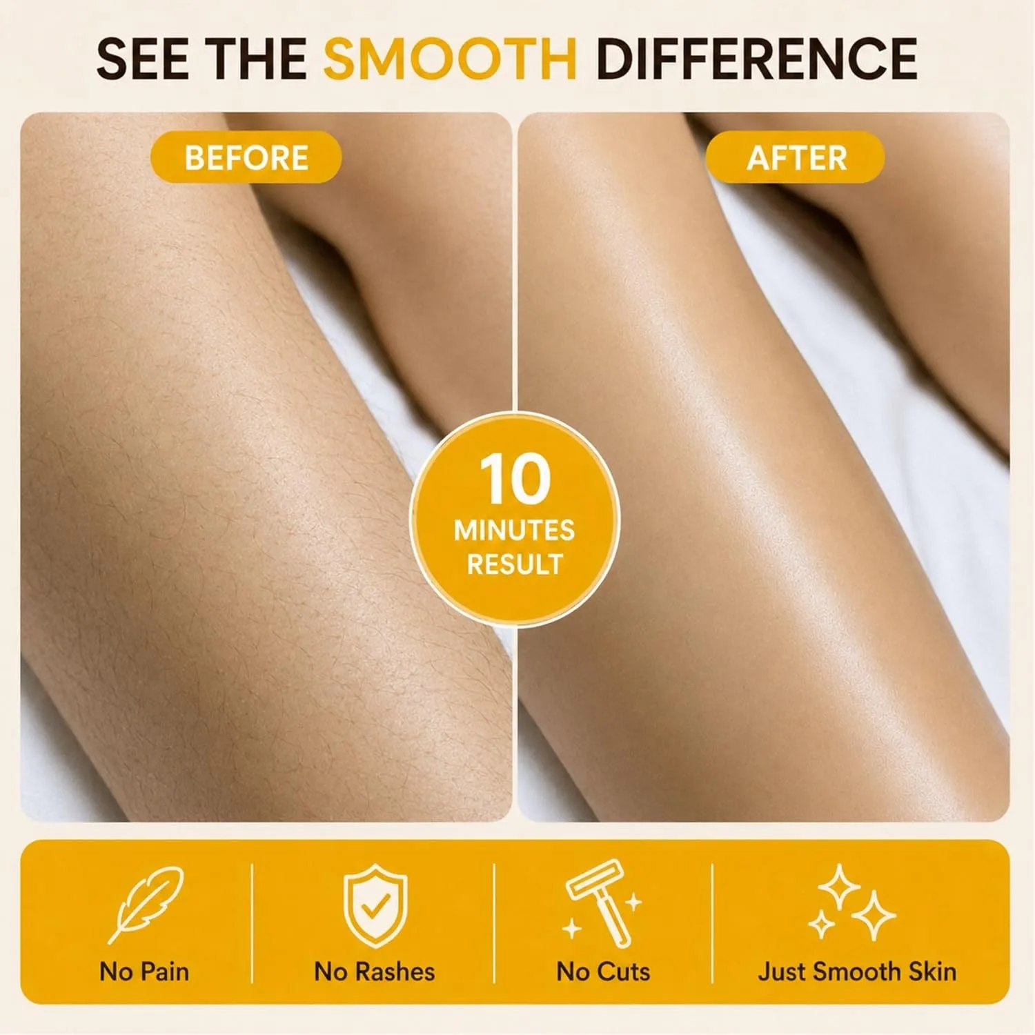 best waxing kit home - MEEOOW CLUB Turmeric Bikini Hair Remo 4 MEEOOW CLUB Turmeric Bikin - view 4