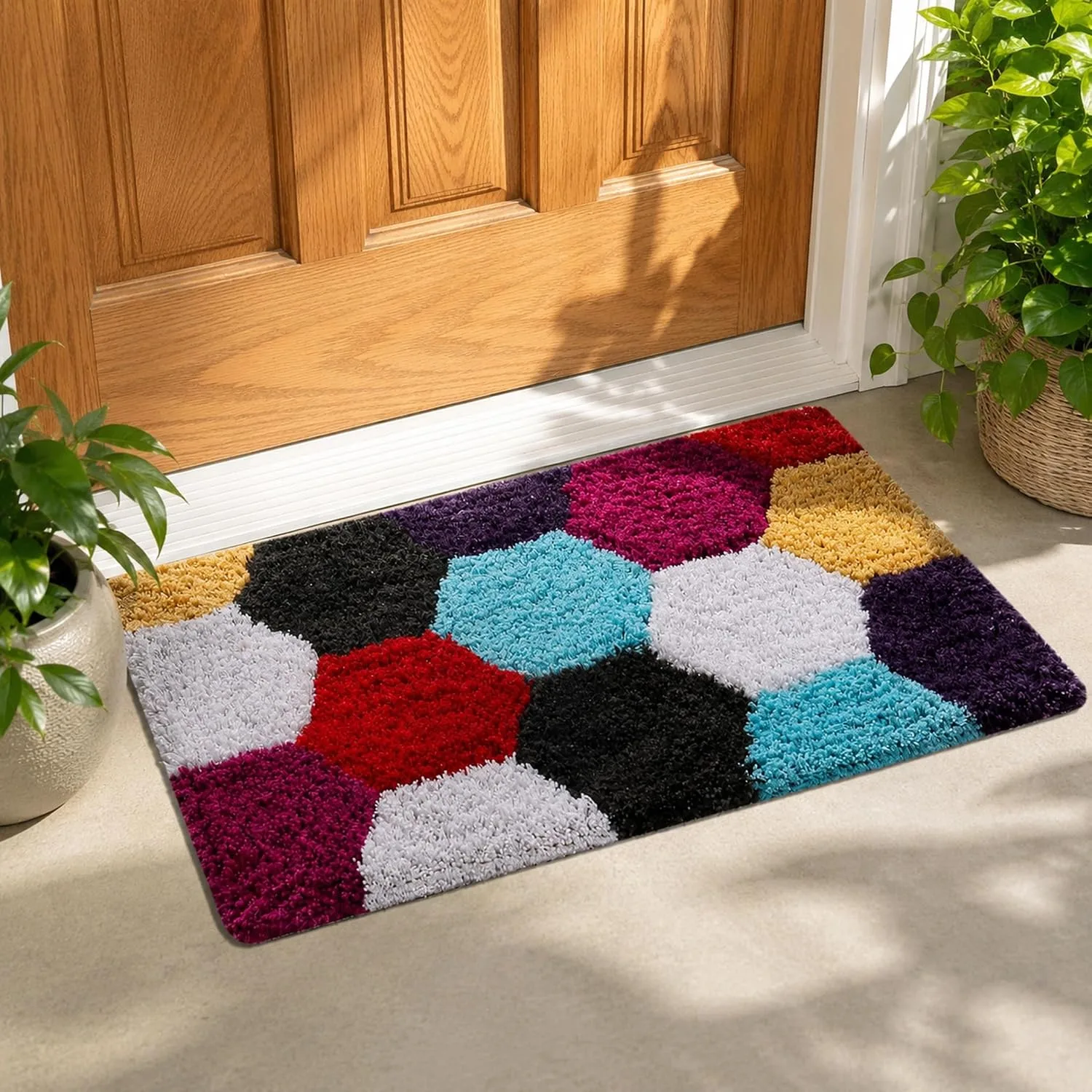 In-Depth Review: best door mat home - AAZEEM Cotton Door Mat (Multicolor, Standard) | | best door mat home 4 AAZEEM Cotton Door Mat (Mu - view 3