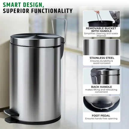 Robustt Dustbin with Pedal - view 2